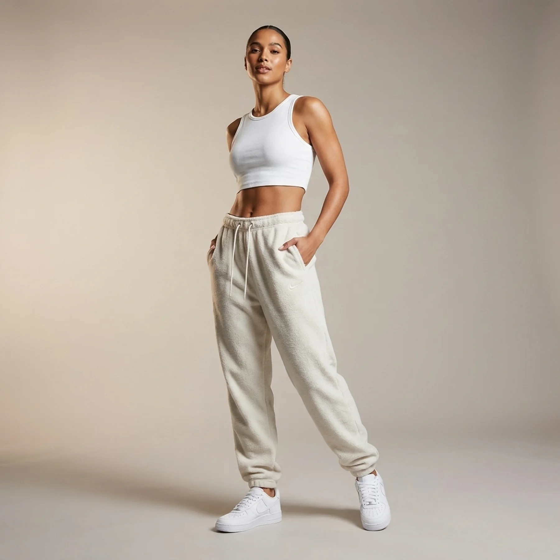 Брюки жіночі Nike Sportswear Plush Jogger White (DQ6812-072)