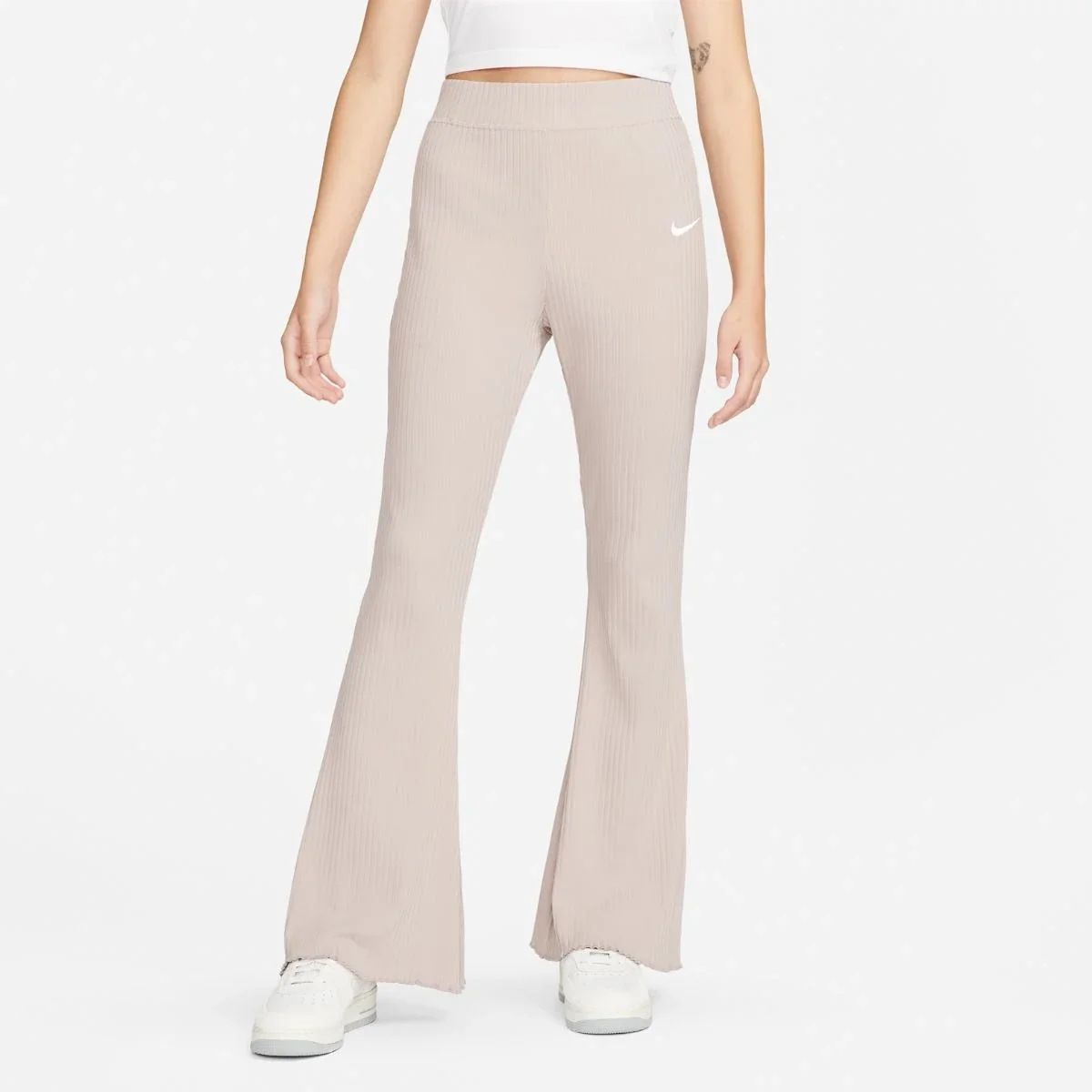 Брюки жіночі Nike Sportswear Women's High-Waisted Ribbed Jersey Pants (DV7868-272) — Одяг