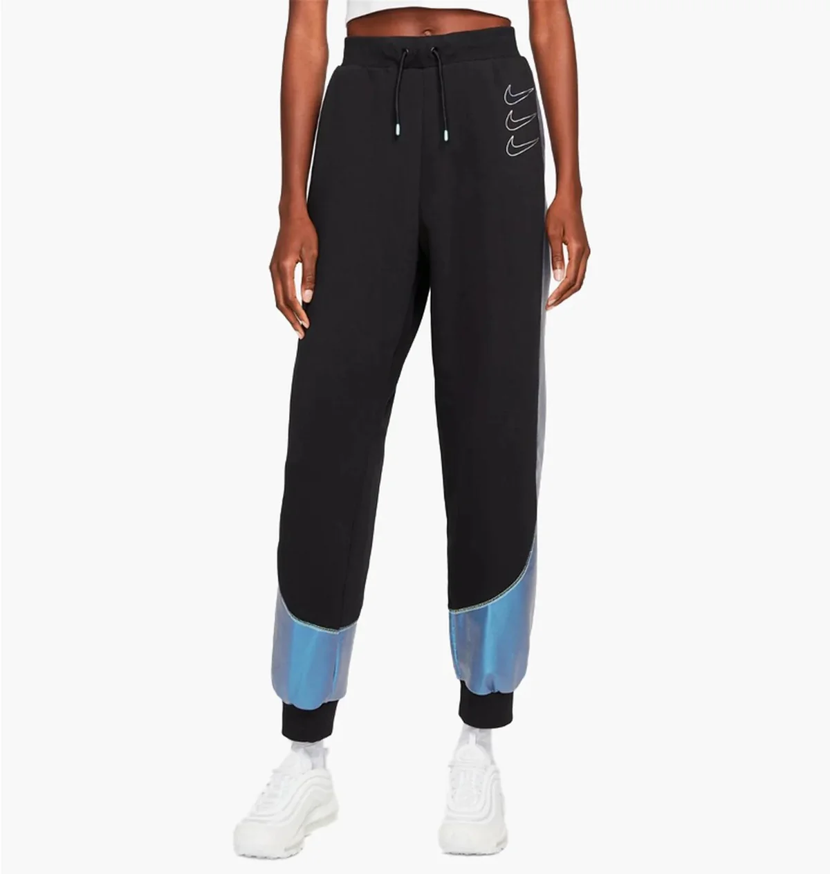 Брюки жіночі Nike W Nsw Gx Mr Flc Jggr Opal (DD5129-010)