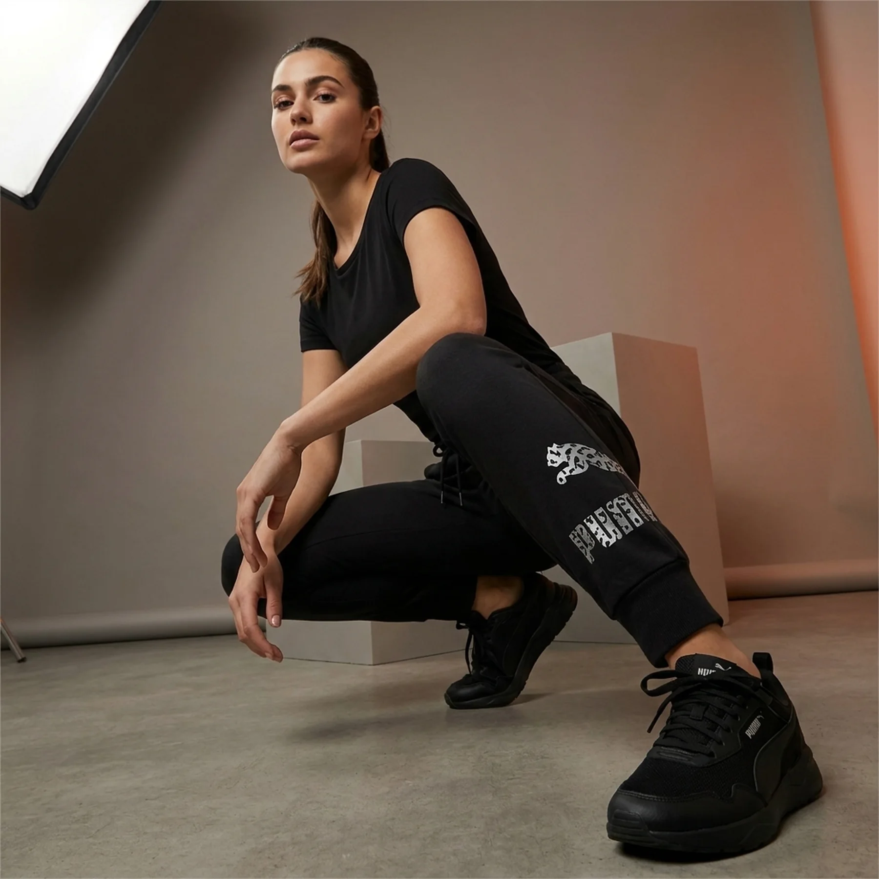 Брюки жіночі Puma Ess+ Animal Pants Black (681496-01)