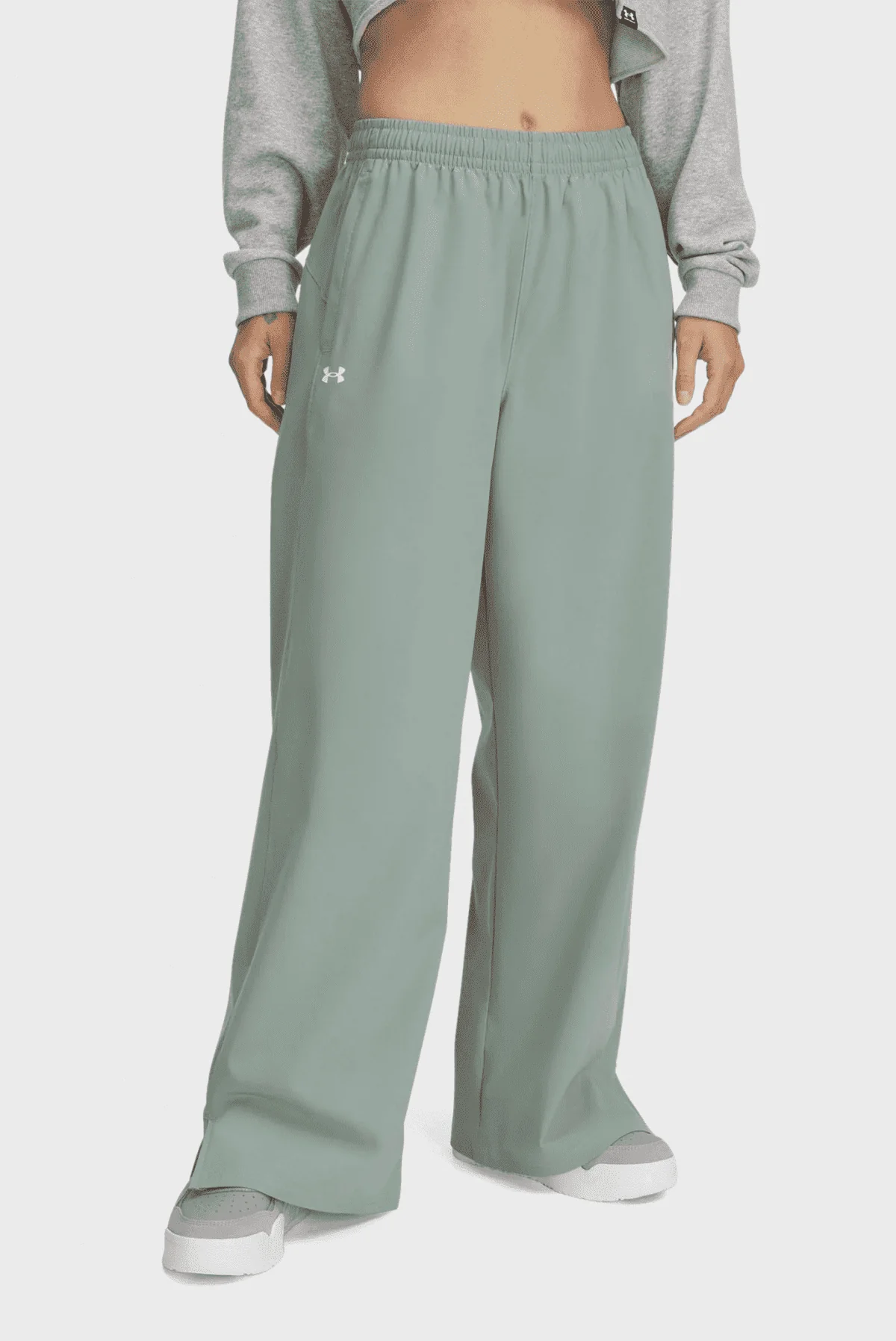 Брюки жіночі Under Armour Rival Wide Leg Pant Green (1386453-348)