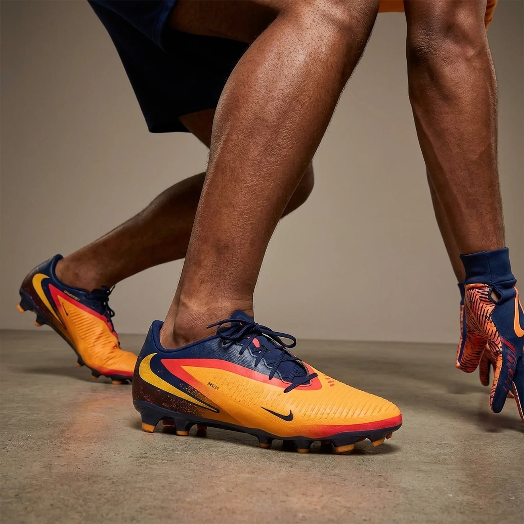 Бутси чоловічі Nike Phantom 6 Low Acad Fg/Mg Eh Orange/Blue (HQ2314-800)