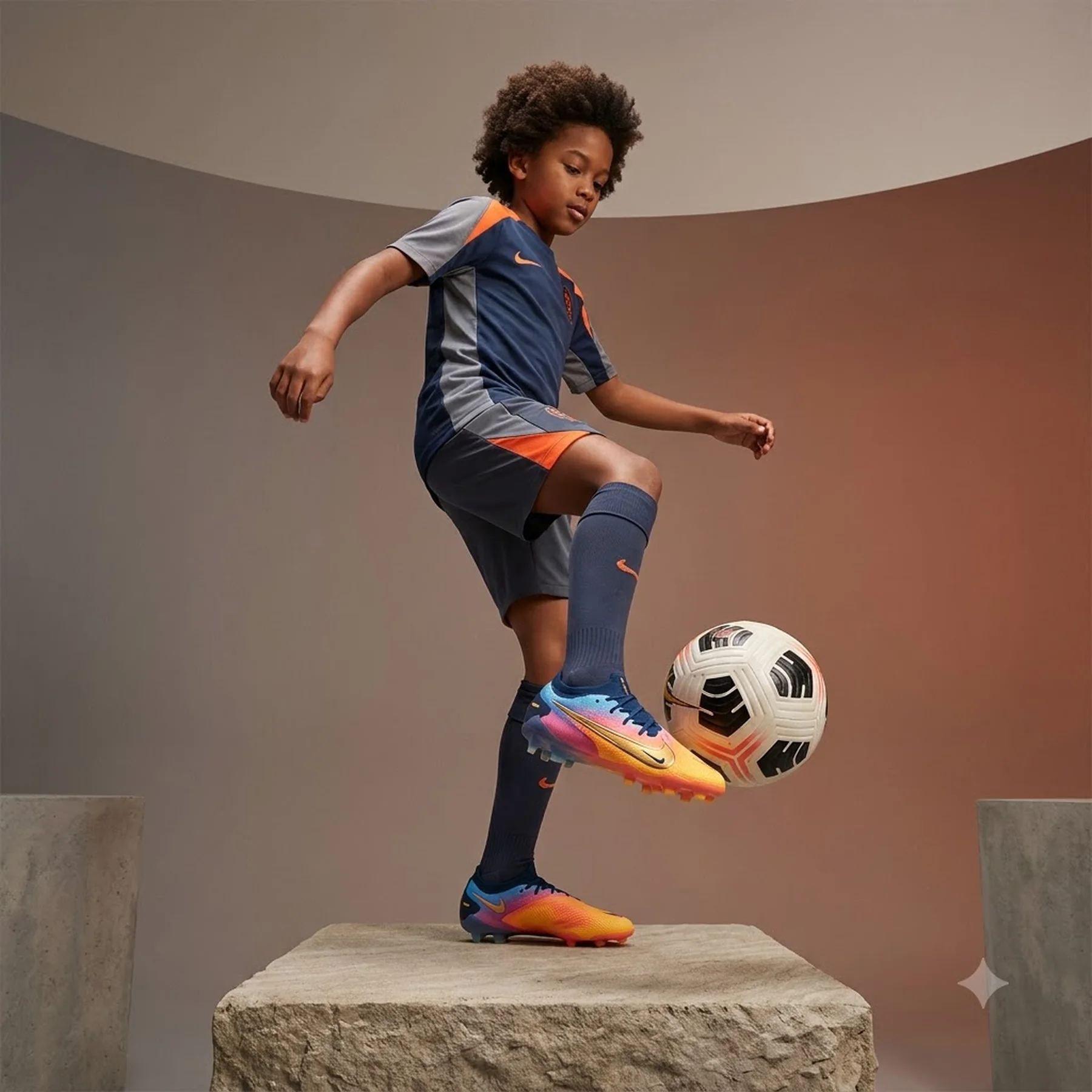 Бутси дитячі Nike Phantom 6 Low Elite Eh Orange/Blue (HQ2332-800)