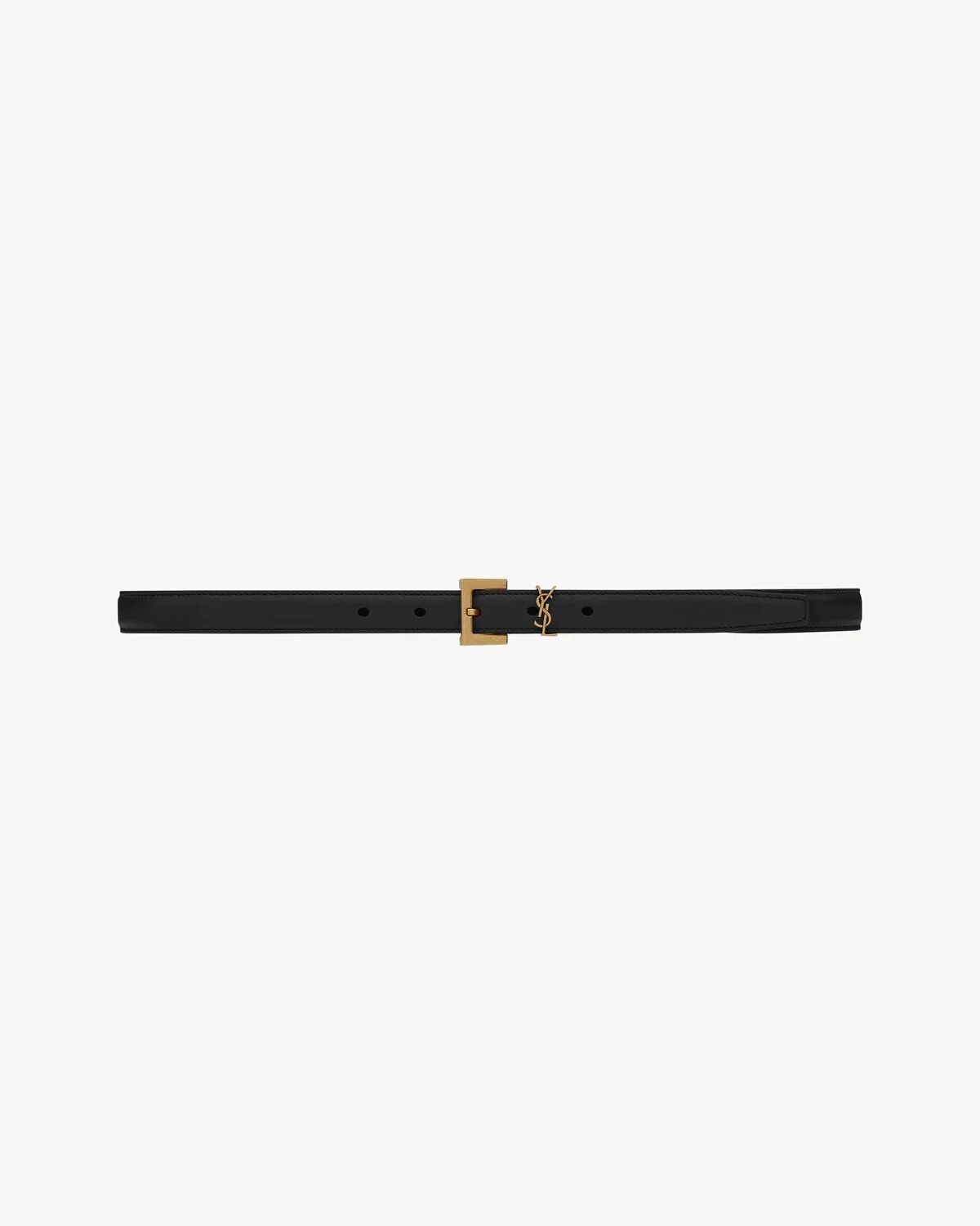 CASSANDRE belt in grained lambskin BLACK