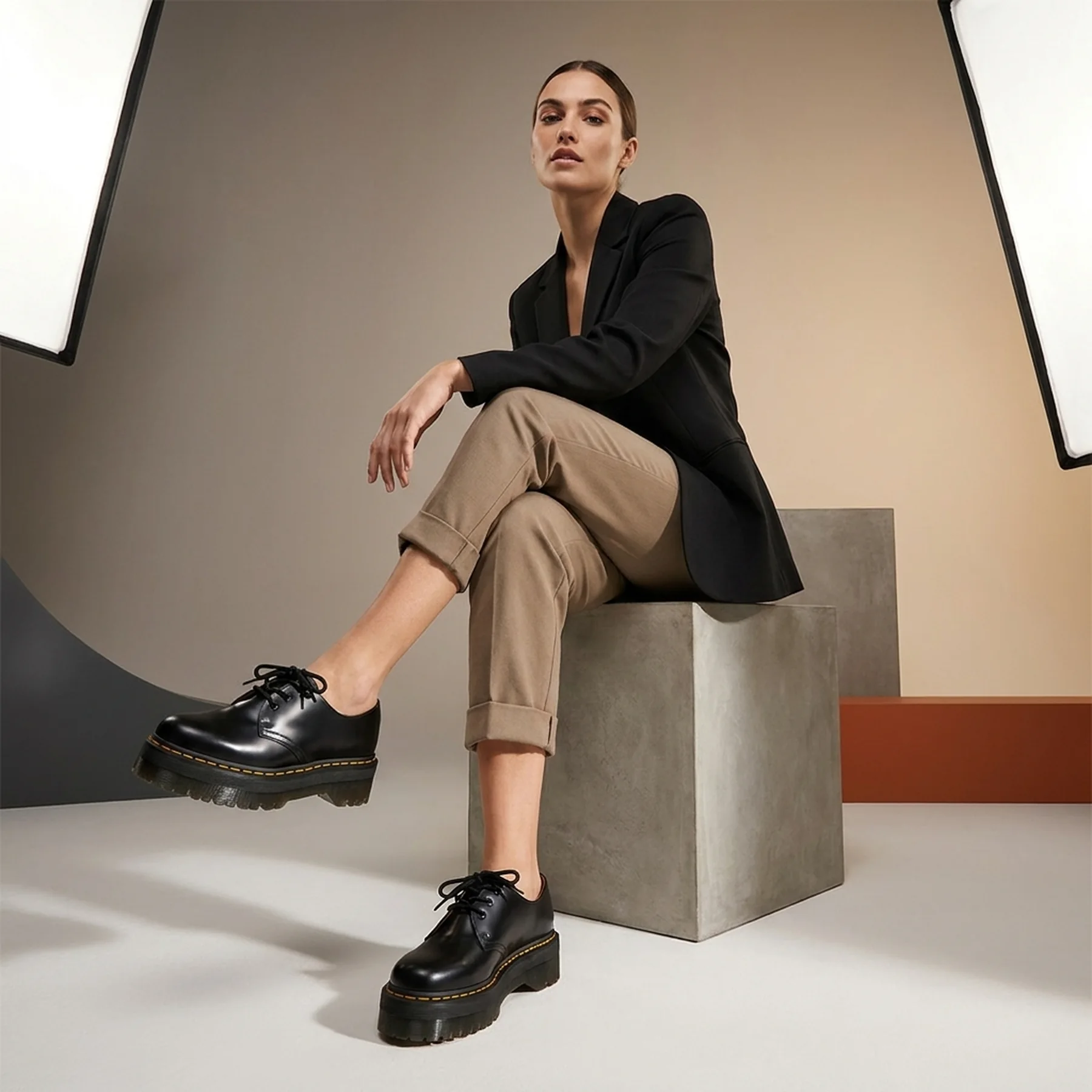 Черевики 1461 Platform Black Polished Smooth