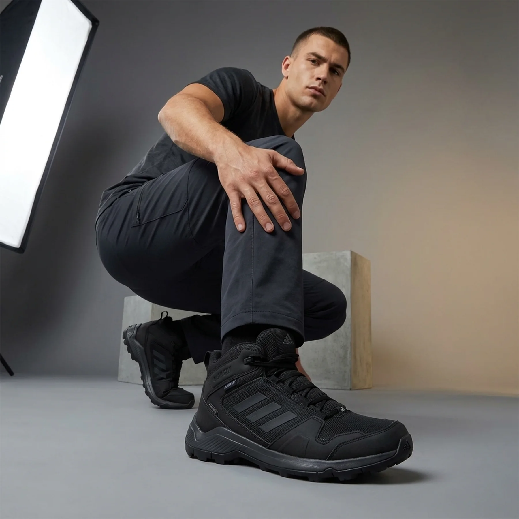 Черевики чоловічі Adidas Eastrail 2.0 Mid Rain.Rdy Hiking Shoes Black (IG8858)