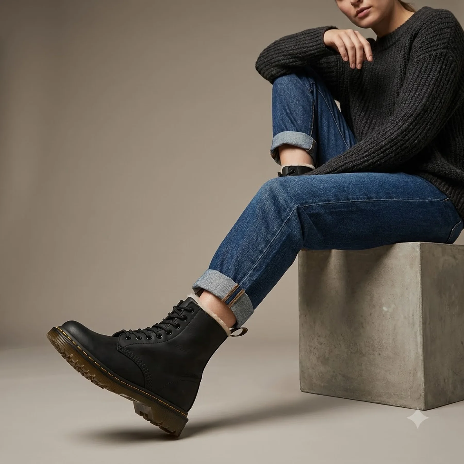 Черевики Dr. Martens 1460 Serena Black Burnished Wyoming
