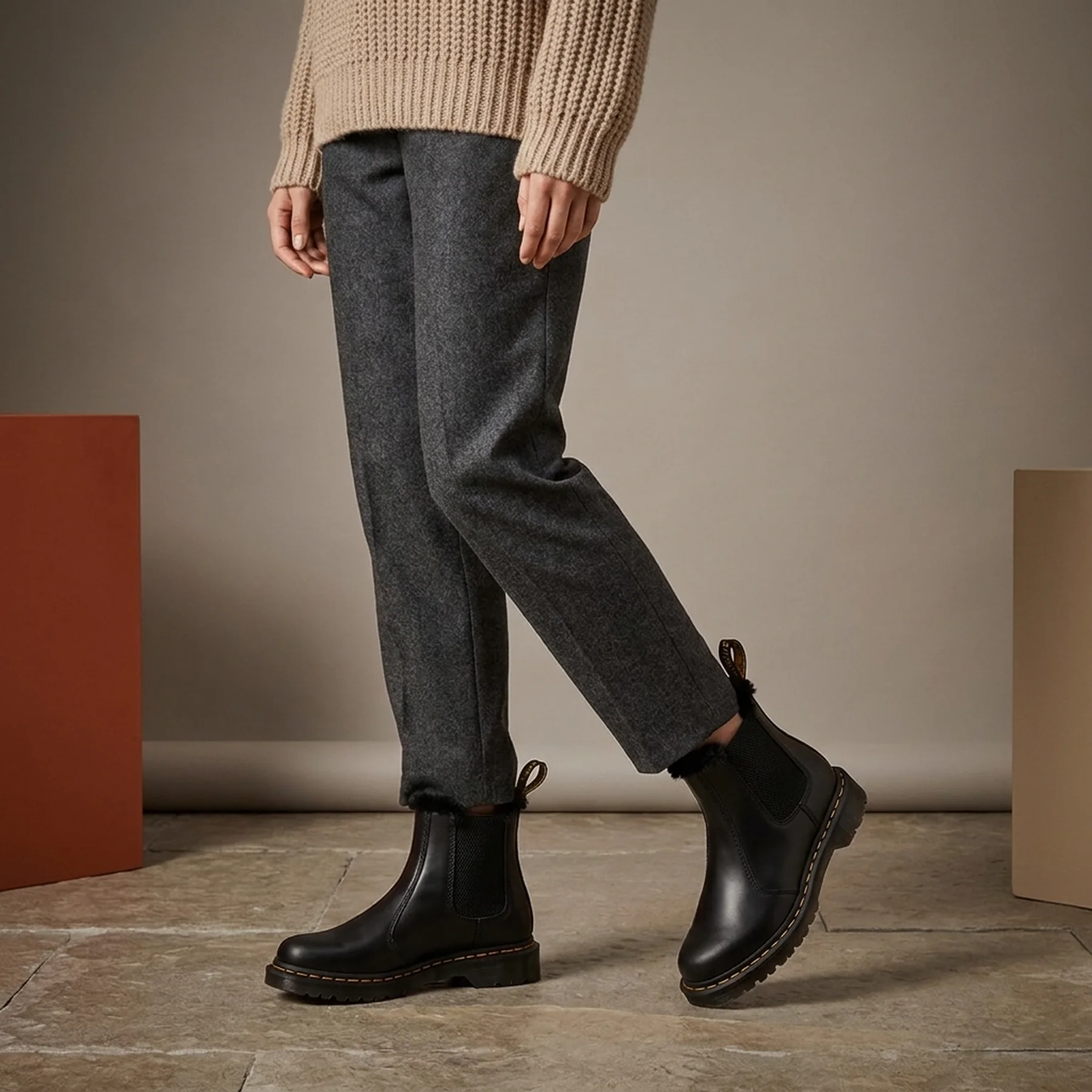 Черевики Dr. Martens 2976 Leonore Dark Grey Atlas