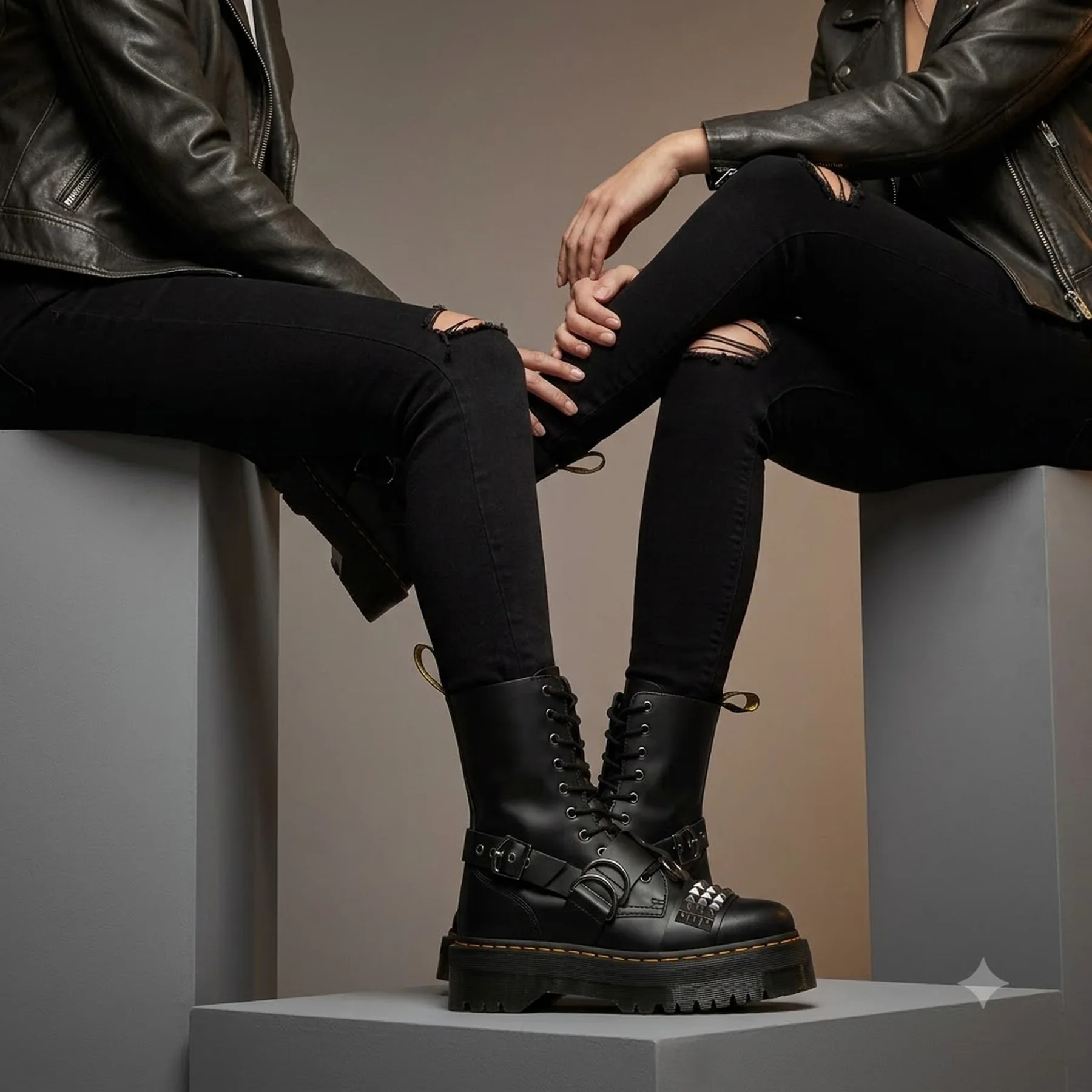 Черевики Dr. Martens Jadon Hi Smooth Leather Studded Platform
