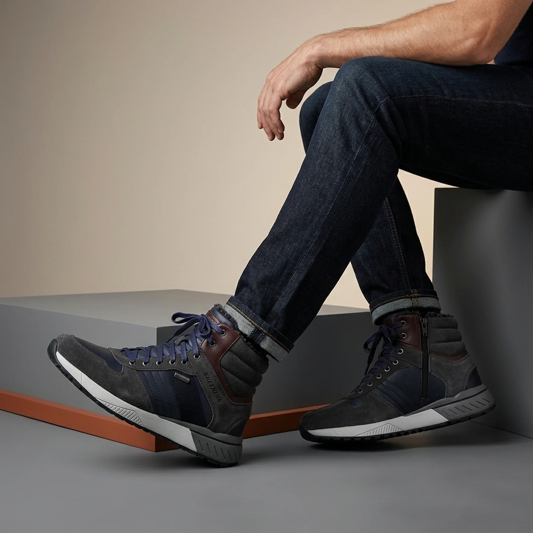 Черевики USA 66397NVBK Skechers 10 (43) Темно-синій