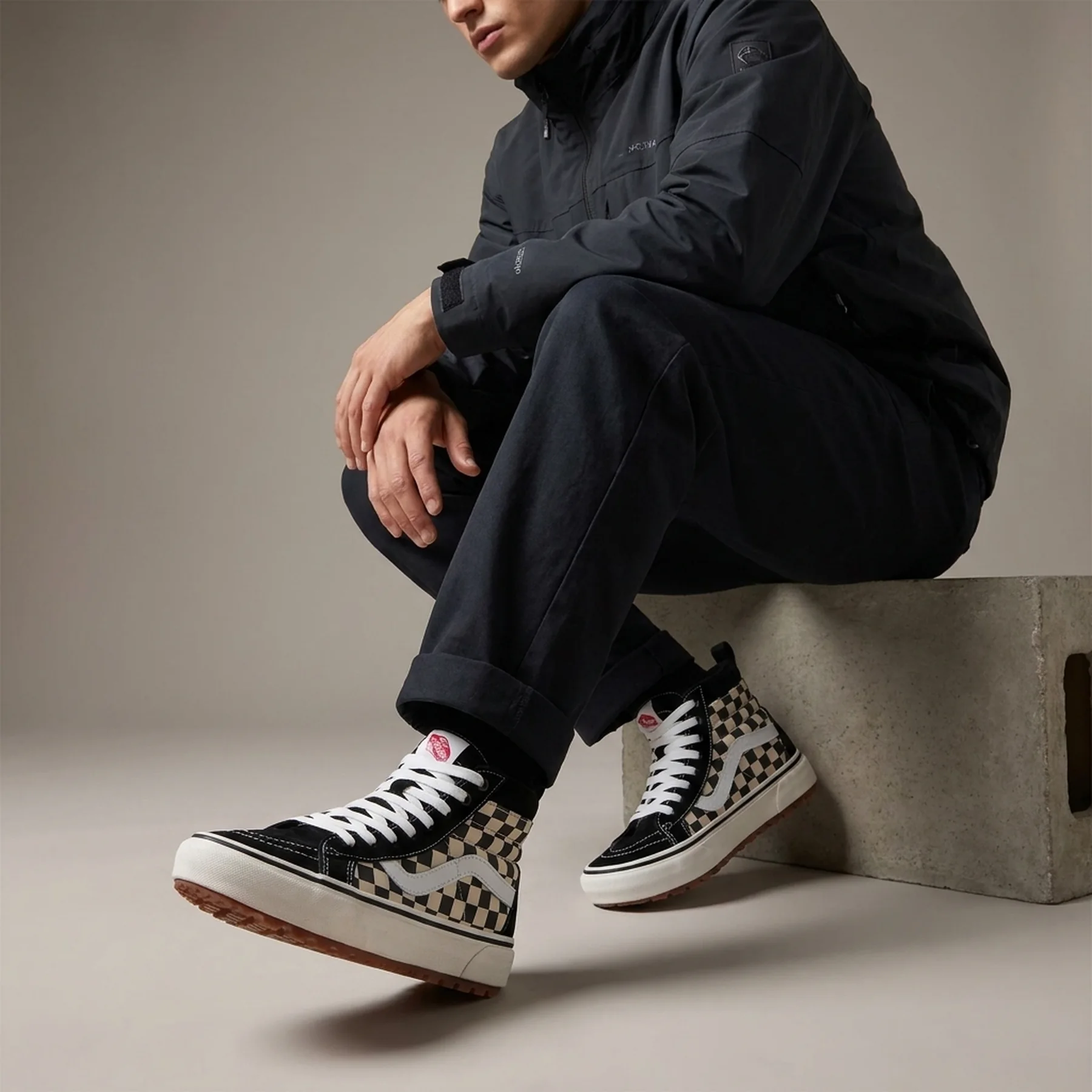 Черевики Vans Sk8 Hi MTE 1 Black White Checkerboard