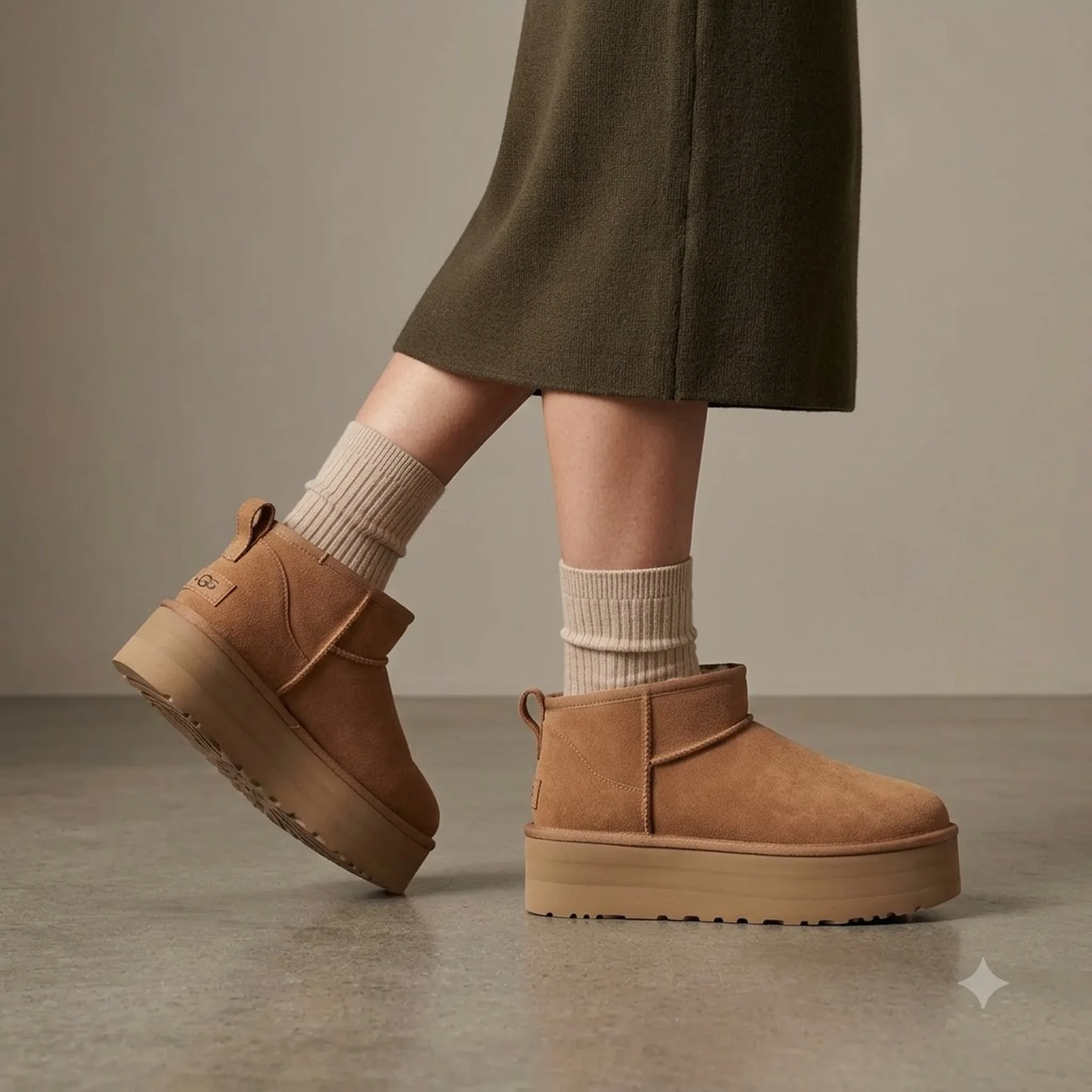 Черевики жіночі Classic Ultra Mini Platform Chestnut