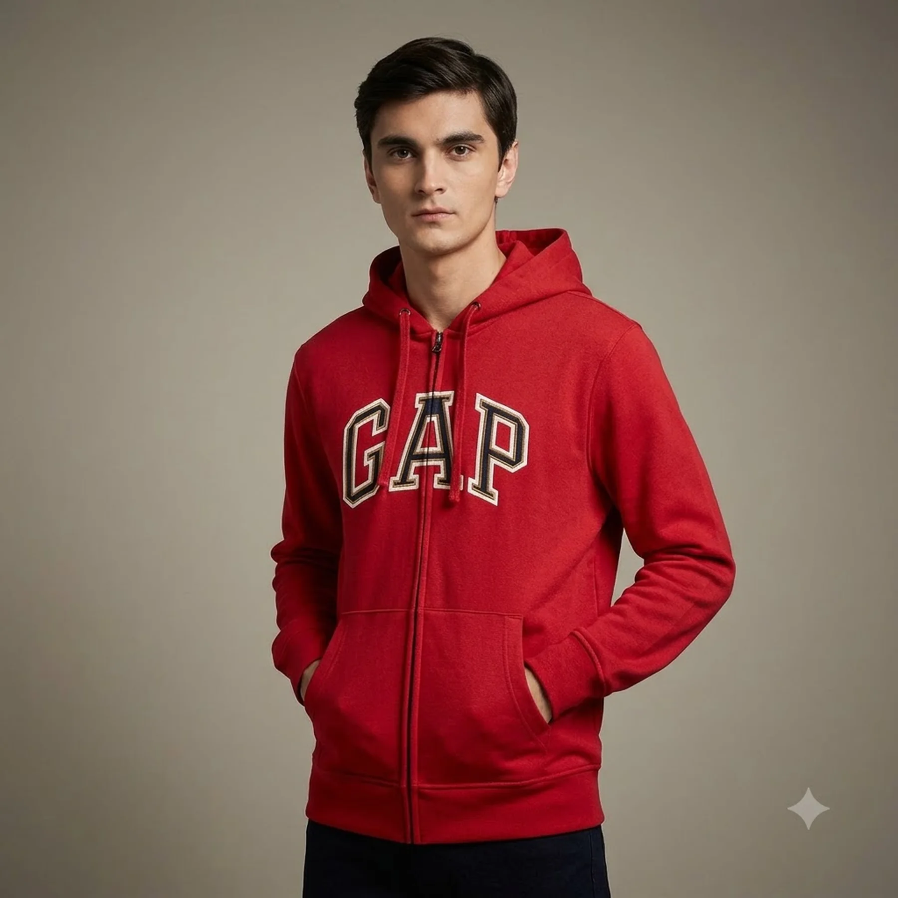 Червоний зіп худі GAP