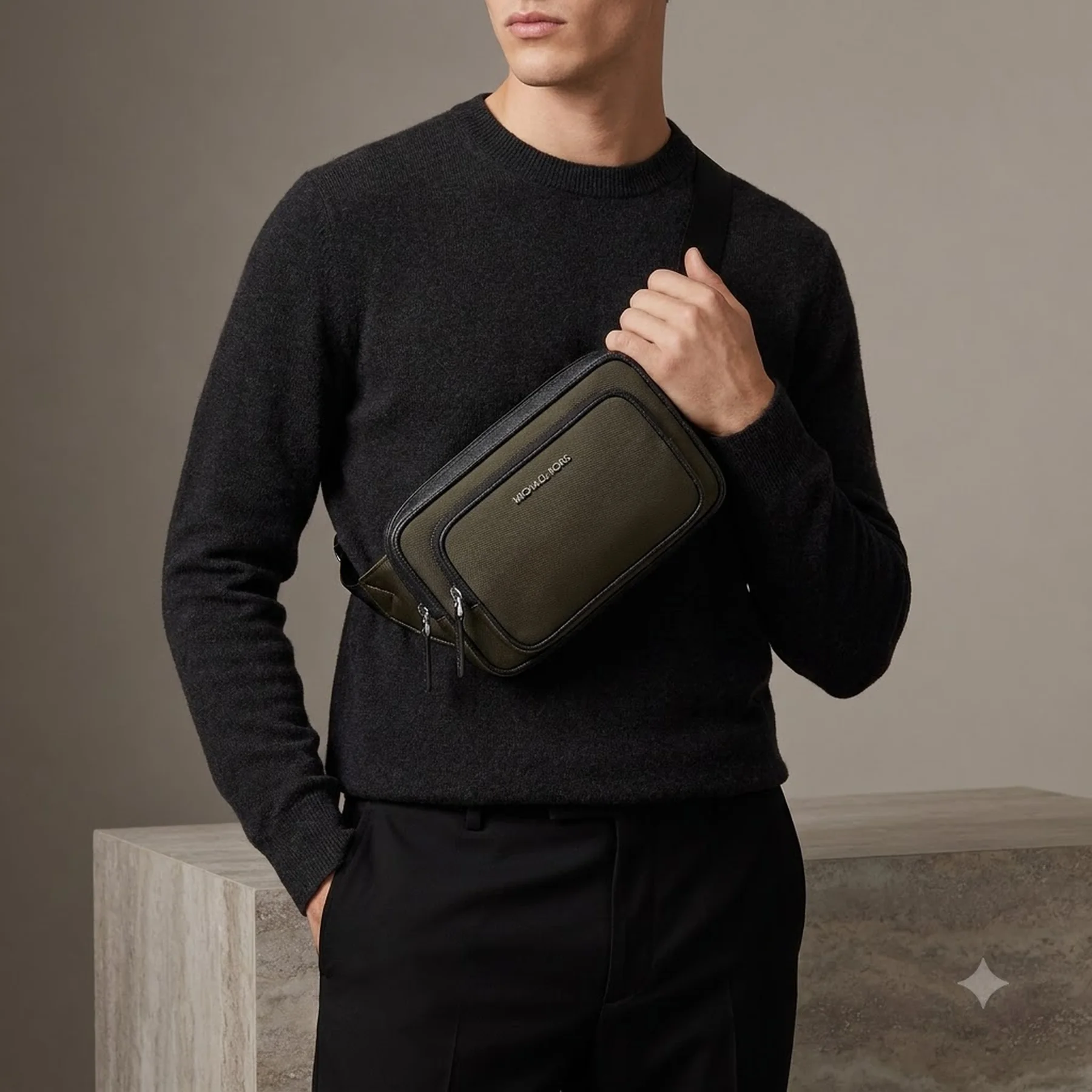 Чоловіча поясна сумка Michael Kors з логотипом 1159794414 (Зелений, One size)