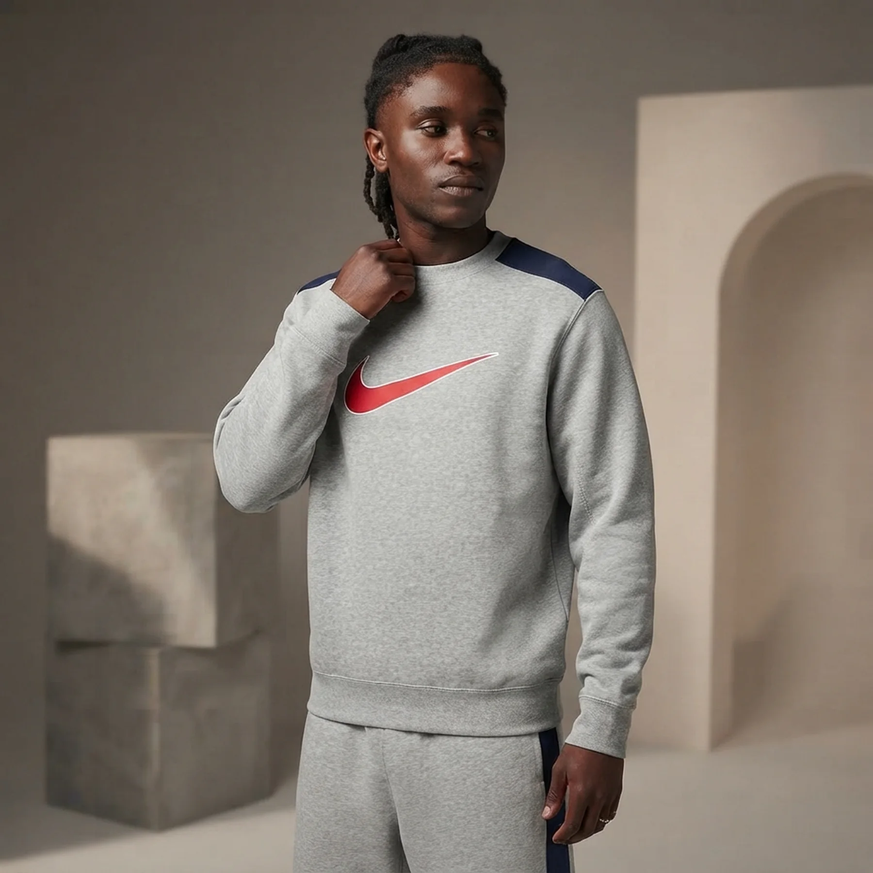 Чоловіча толстовка Nike M Nsw Sp Flc Crew Bb FN0245-064