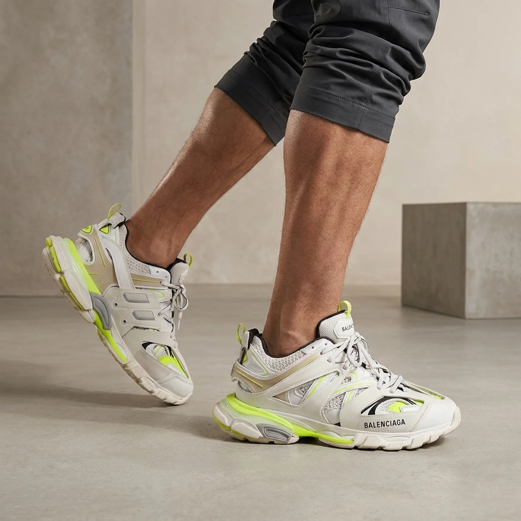 Чоловіче взуття Balenciaga Balenciaga Track Sneaker 'White Fluo Yellow'