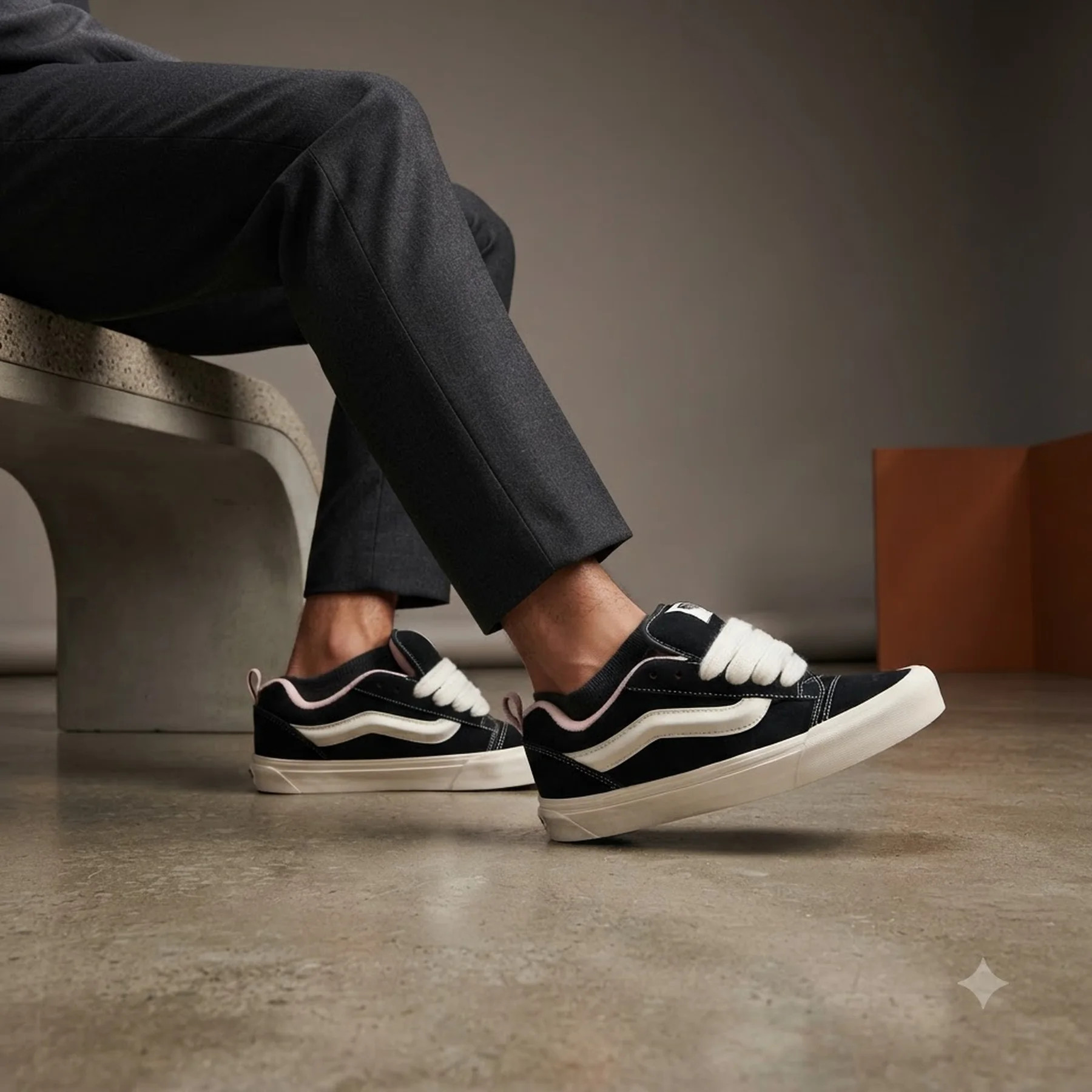 Чоловіче взуття Vans Knu Skool Black Sepia Rose Vans