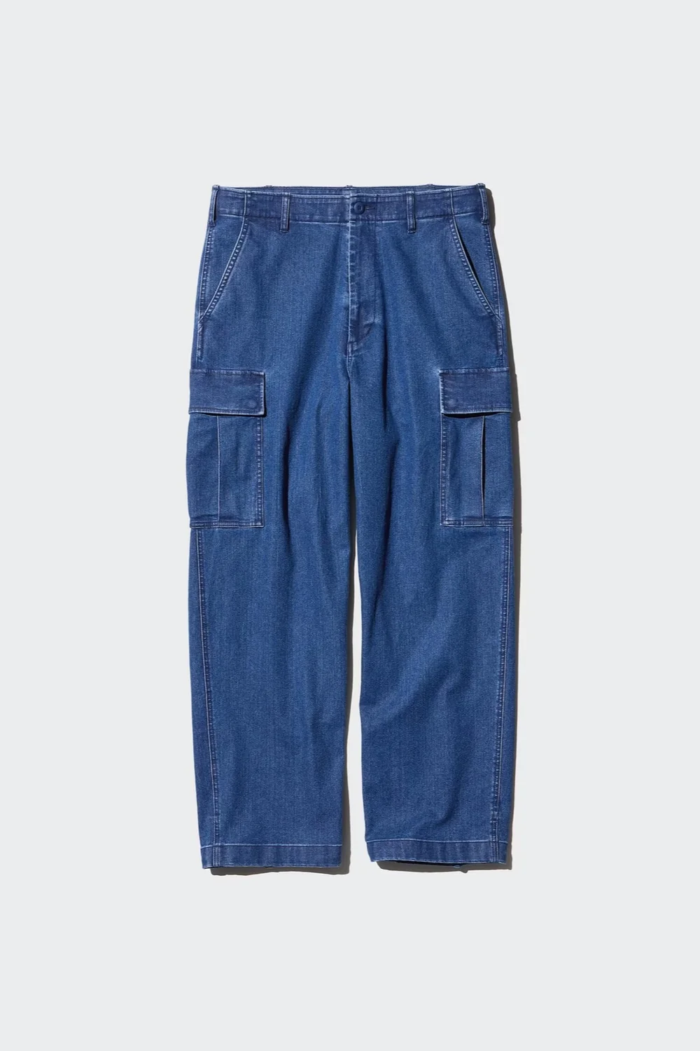 Чоловічі джинси-карго широкі UNIQLO 1159844530 (Блакитний L)