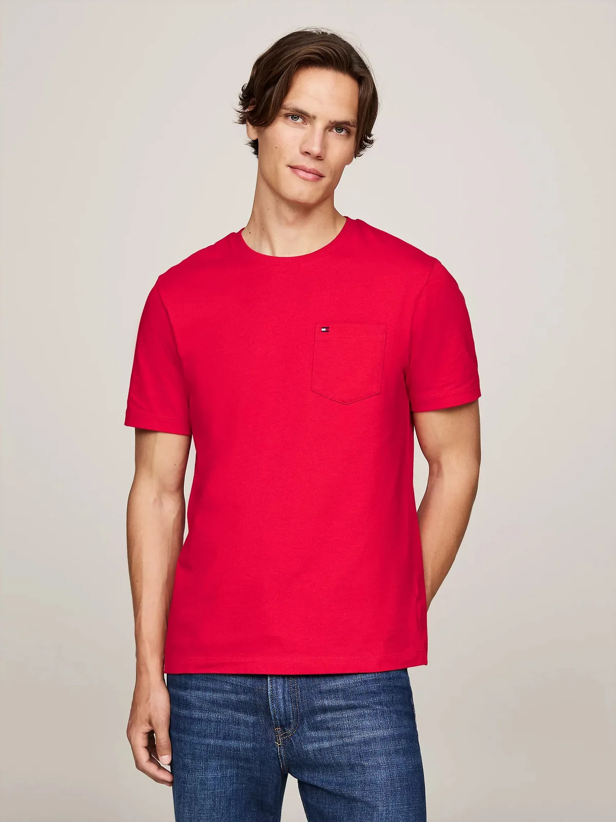 Чоловічі футболки Tommy Hilfiger з кишенею 1159844364 (Червоний L)