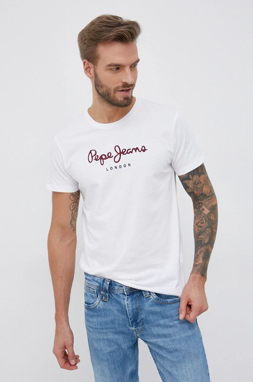 Чоловічі футболки з логотипом Pepe Jeans London 1159812336 — Одяг