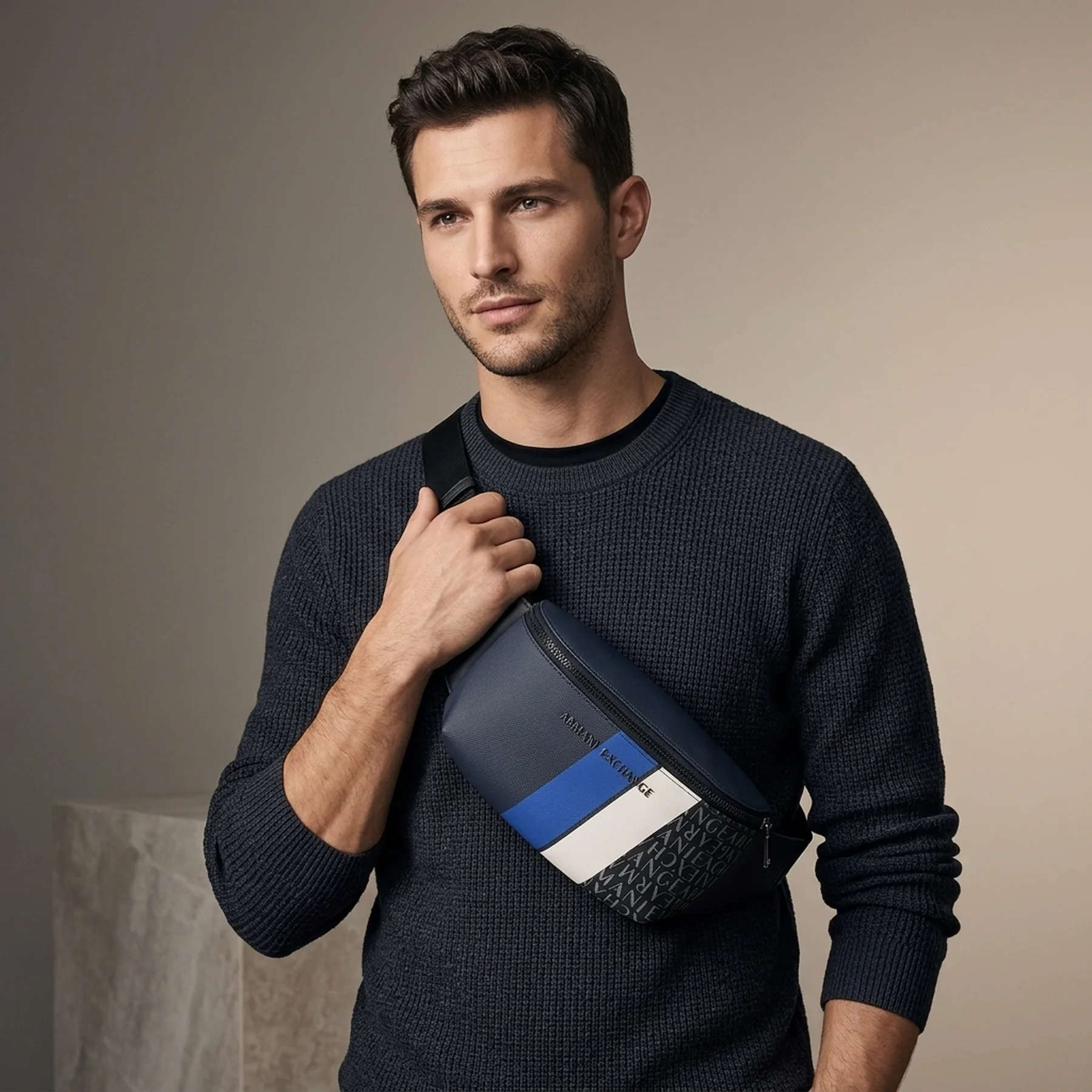 Чоловічі поясні сумки Armani Exchange 1159834201 (Синій One size)