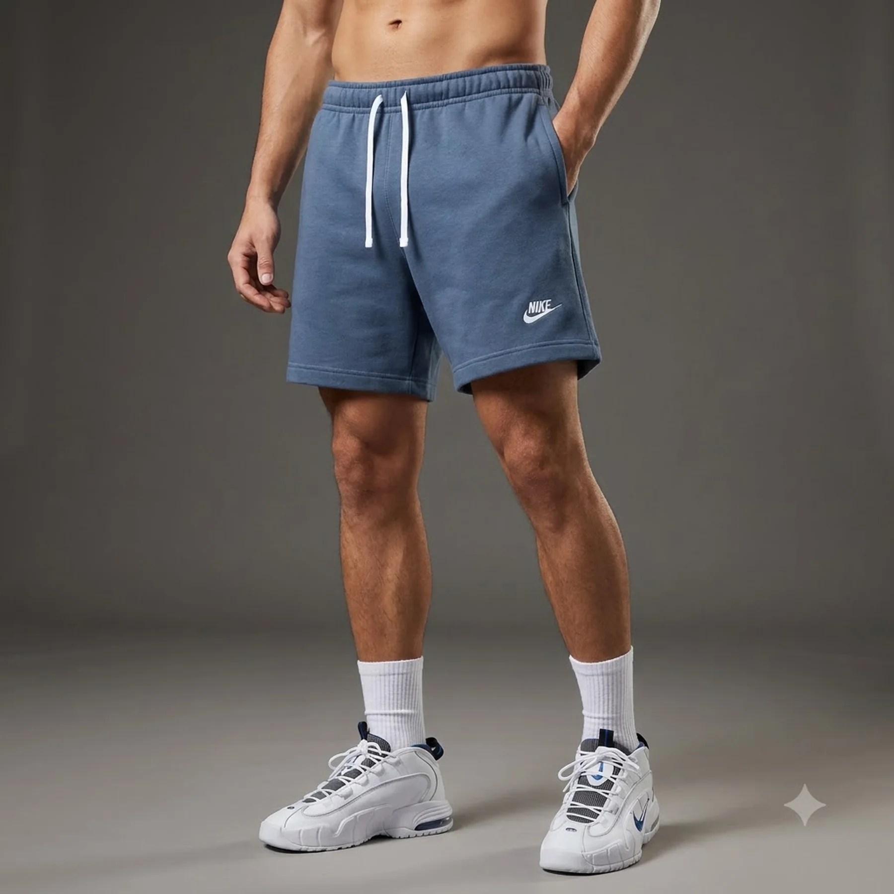 Шорти чоловічі Nike Club Fleece French Terry Flow Shorts Blue (DX0731-491)
