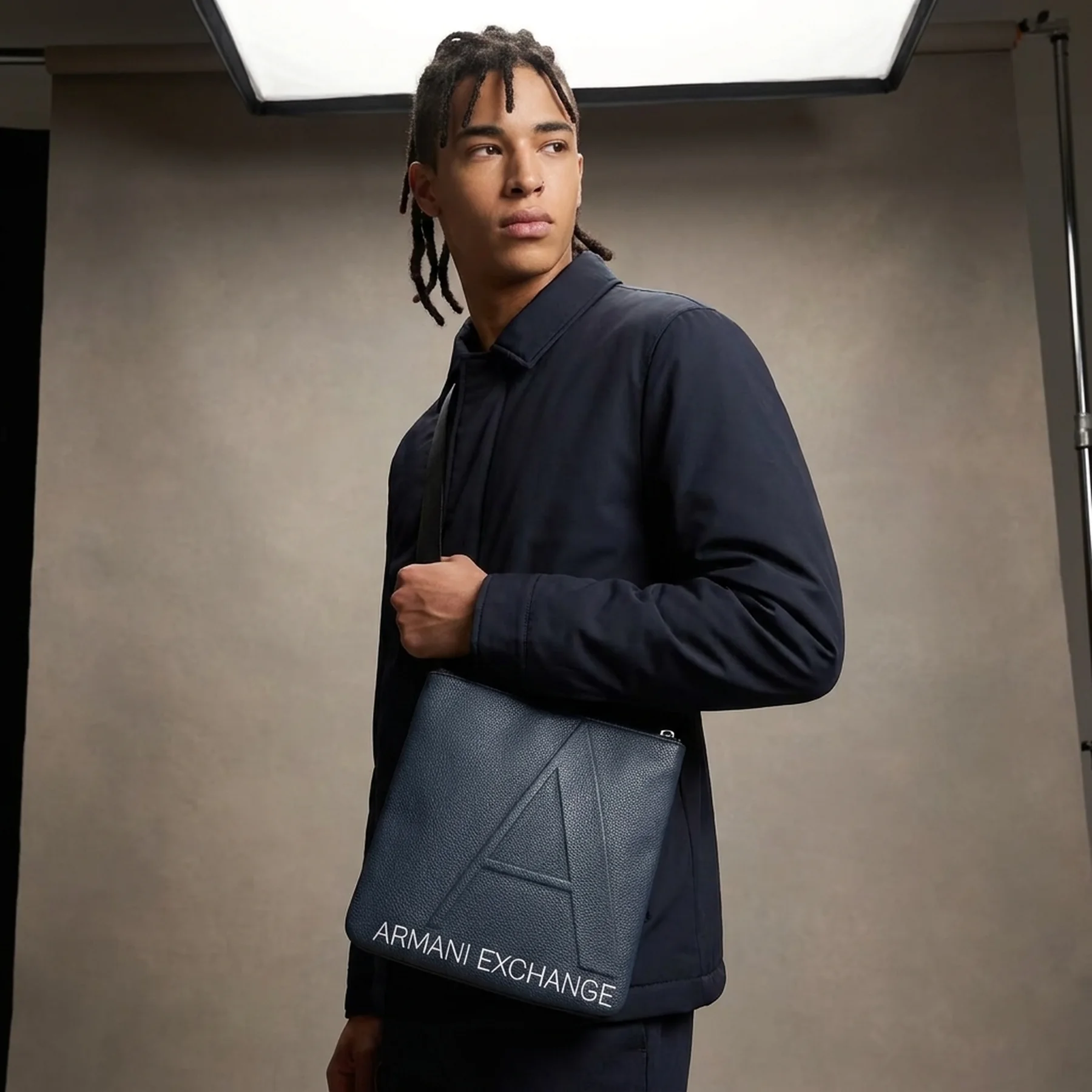 Чоловічі сумки Armani Exchange через плече 1159831294 (Синій One size)