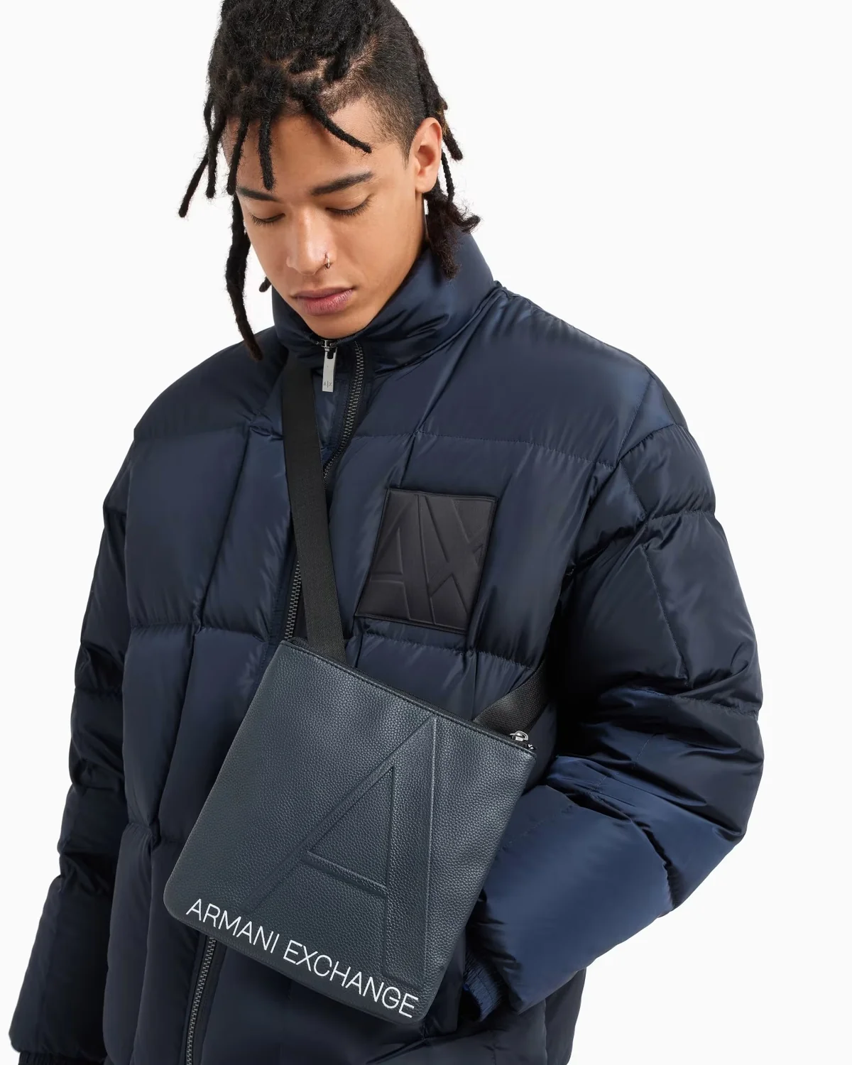 Чоловічі сумки Armani Exchange через плече 1159831294 (Синій One size)