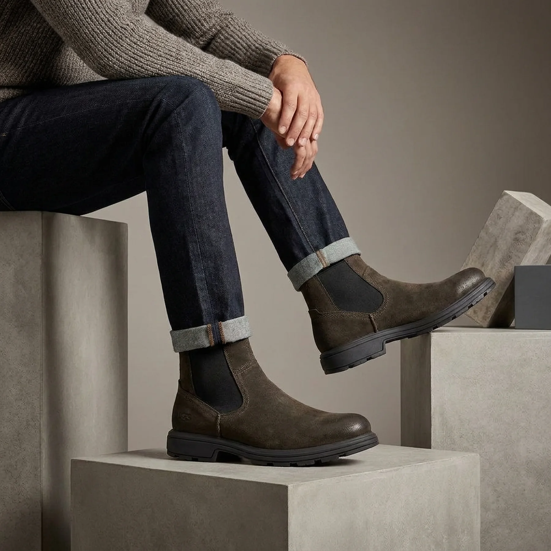 Чоловічі замшеві черевики Biltmore UGG водонепроникні челсі 45