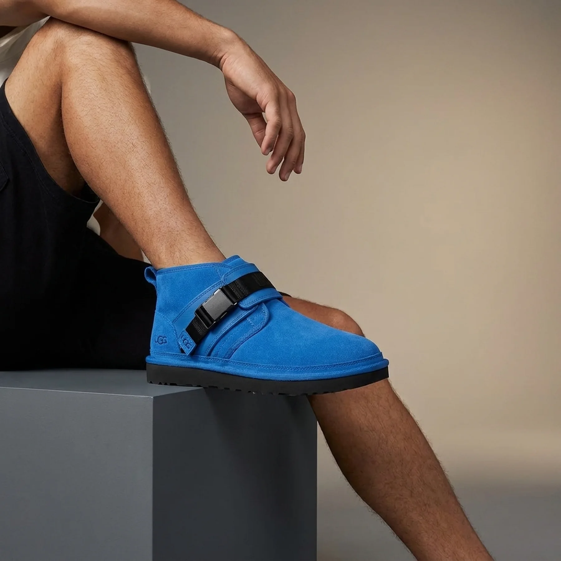 Чоловічі замшеві черевики UGG на хутрі 1159793106 (Синій, 51)