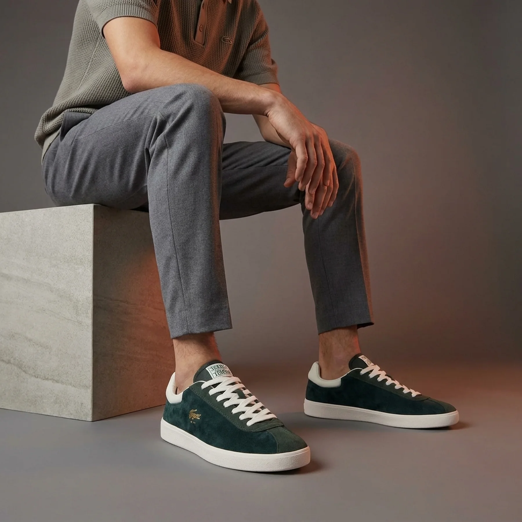 Чоловічі замшеві кеди Lacoste 40,5
