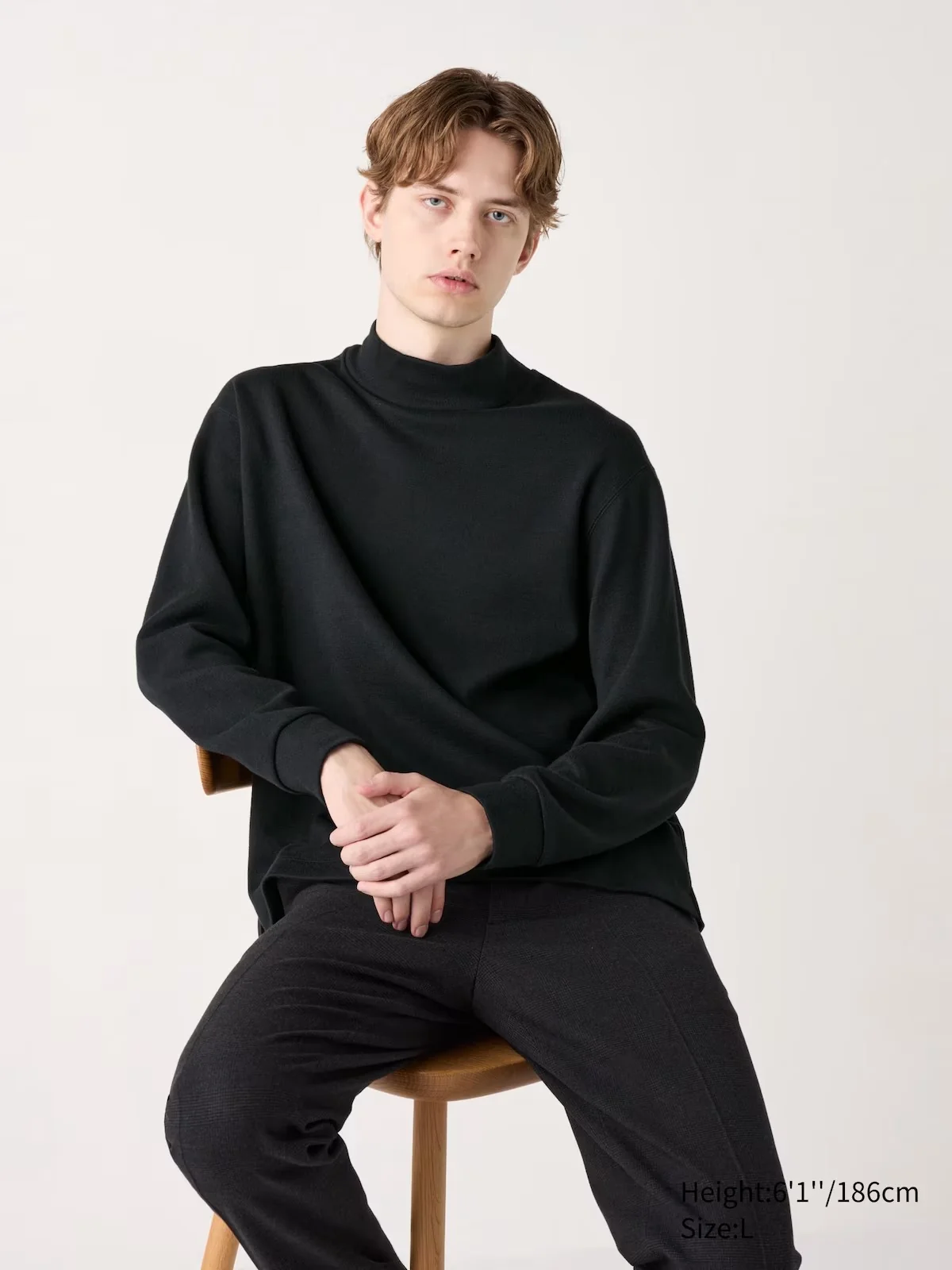 Чоловічий флісовий лонгслів UNIQLO водолазка 1159825732