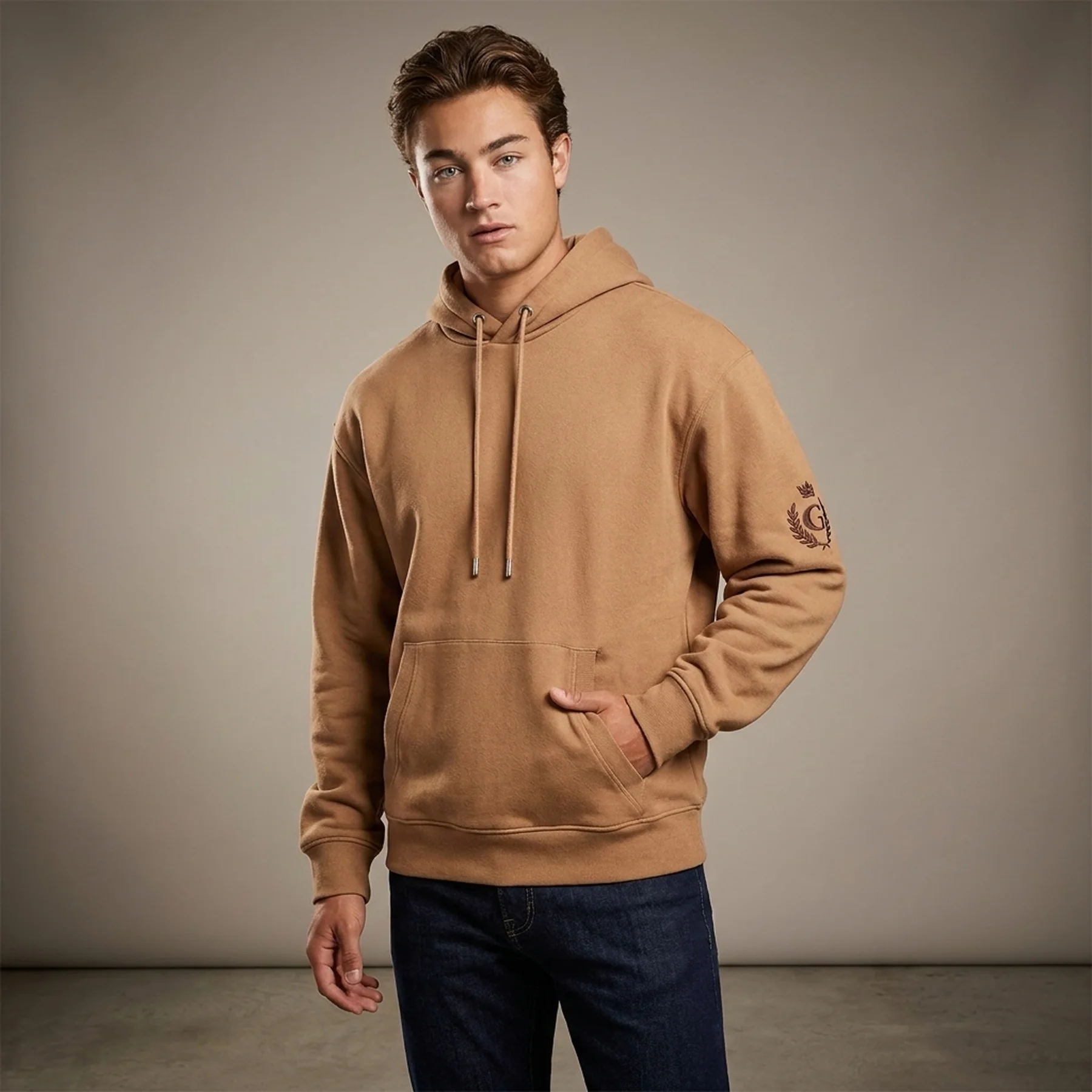 Чоловічий худий на флісі Guess з капюшоном 1159849979