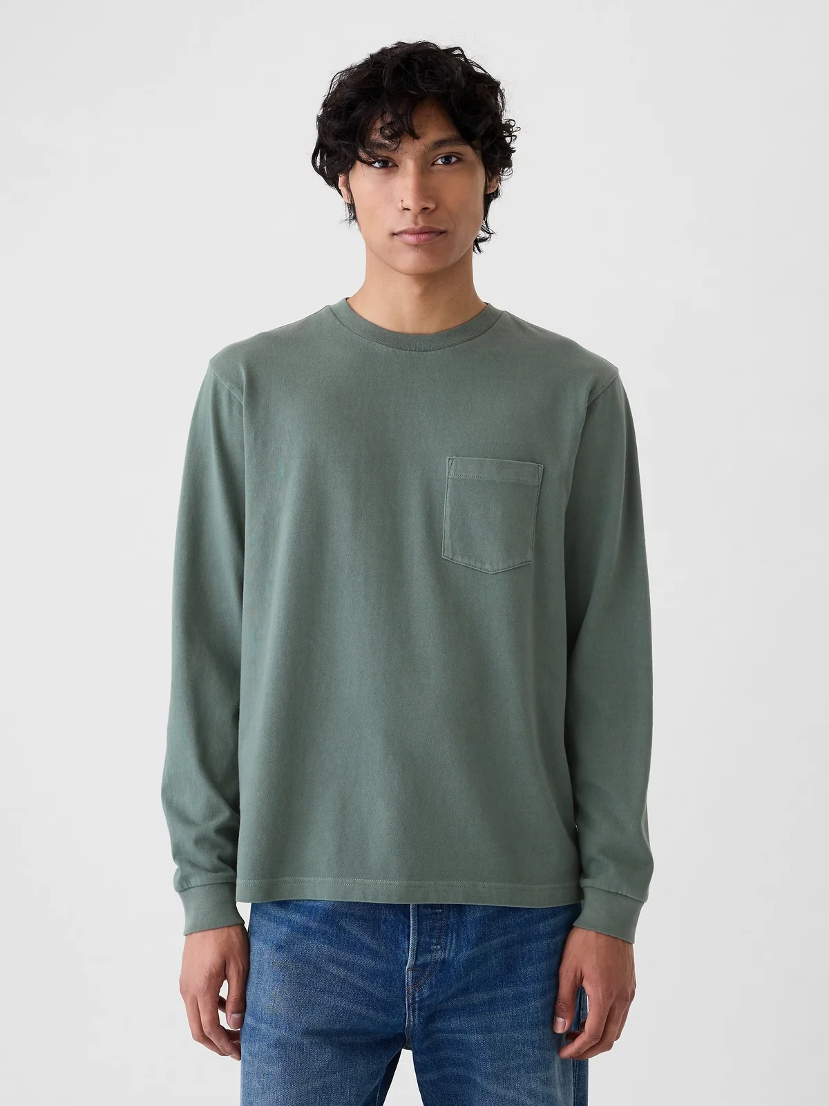 Чоловічий лонгслів GAP 1159846210 (Зелений 3XL)