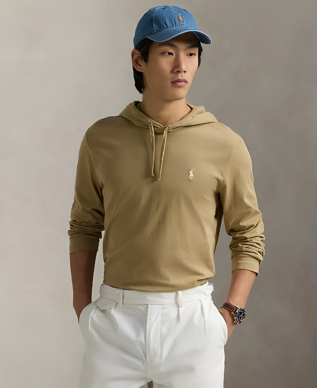 Чоловічий лонгслів Polo Ralph Lauren з капюшоном 1159838488