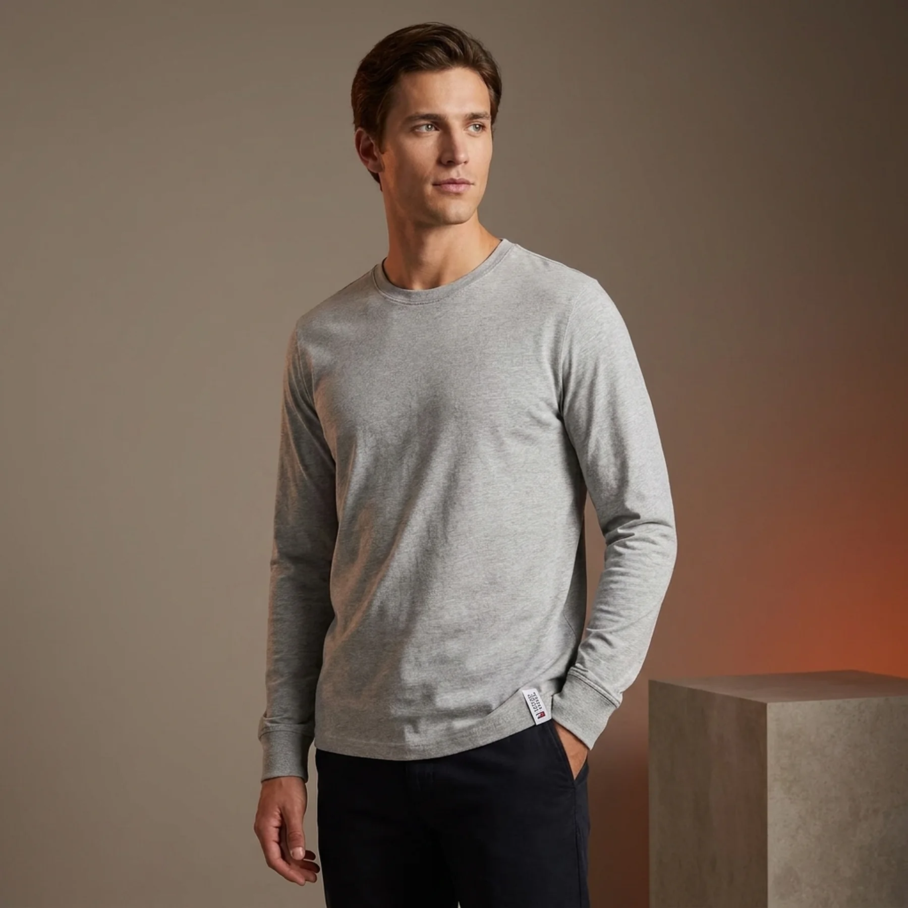 Чоловічий лонгслів Tommy Hilfiger з логотипом 1159803752