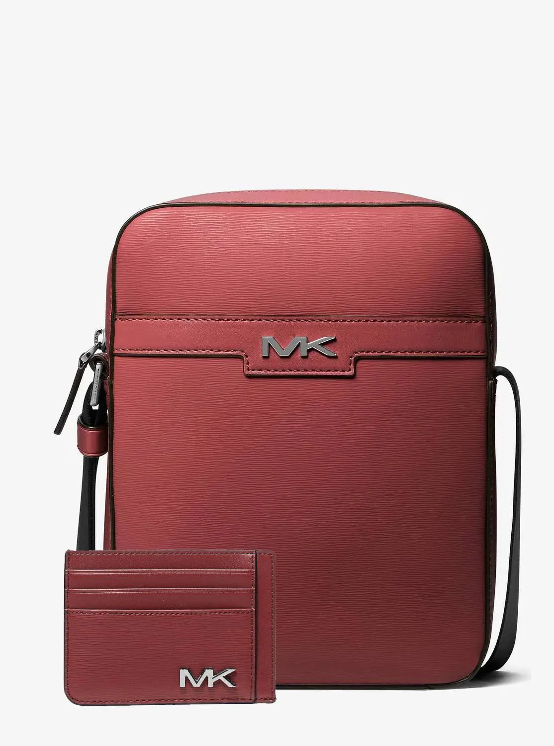 Чоловічий набір Cooper Michael Kors сумка через плече та картхолдер 1159845133 Бордовий