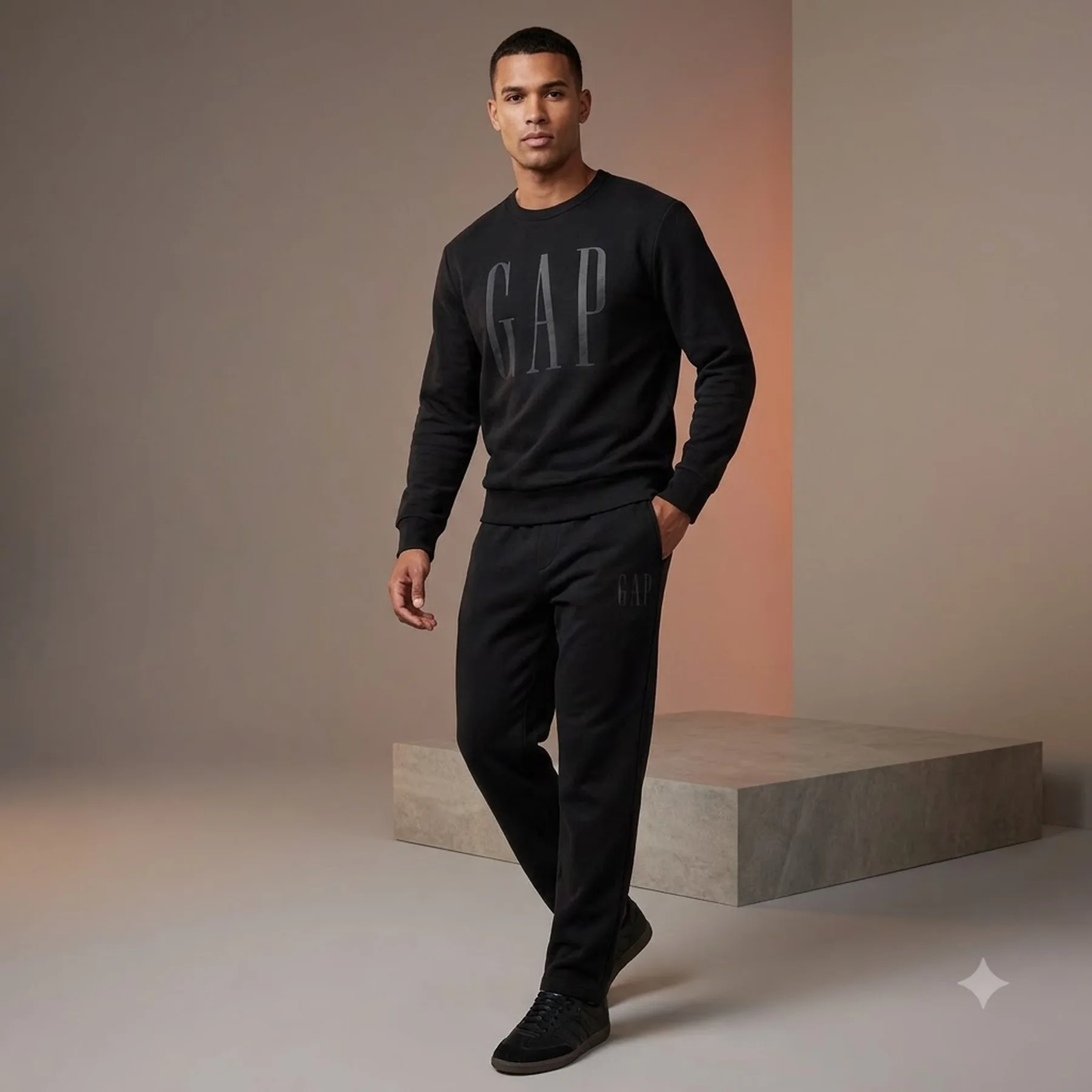 Чоловічий спортивний костюм GAP фліс 1159839477 (Чорний XL)