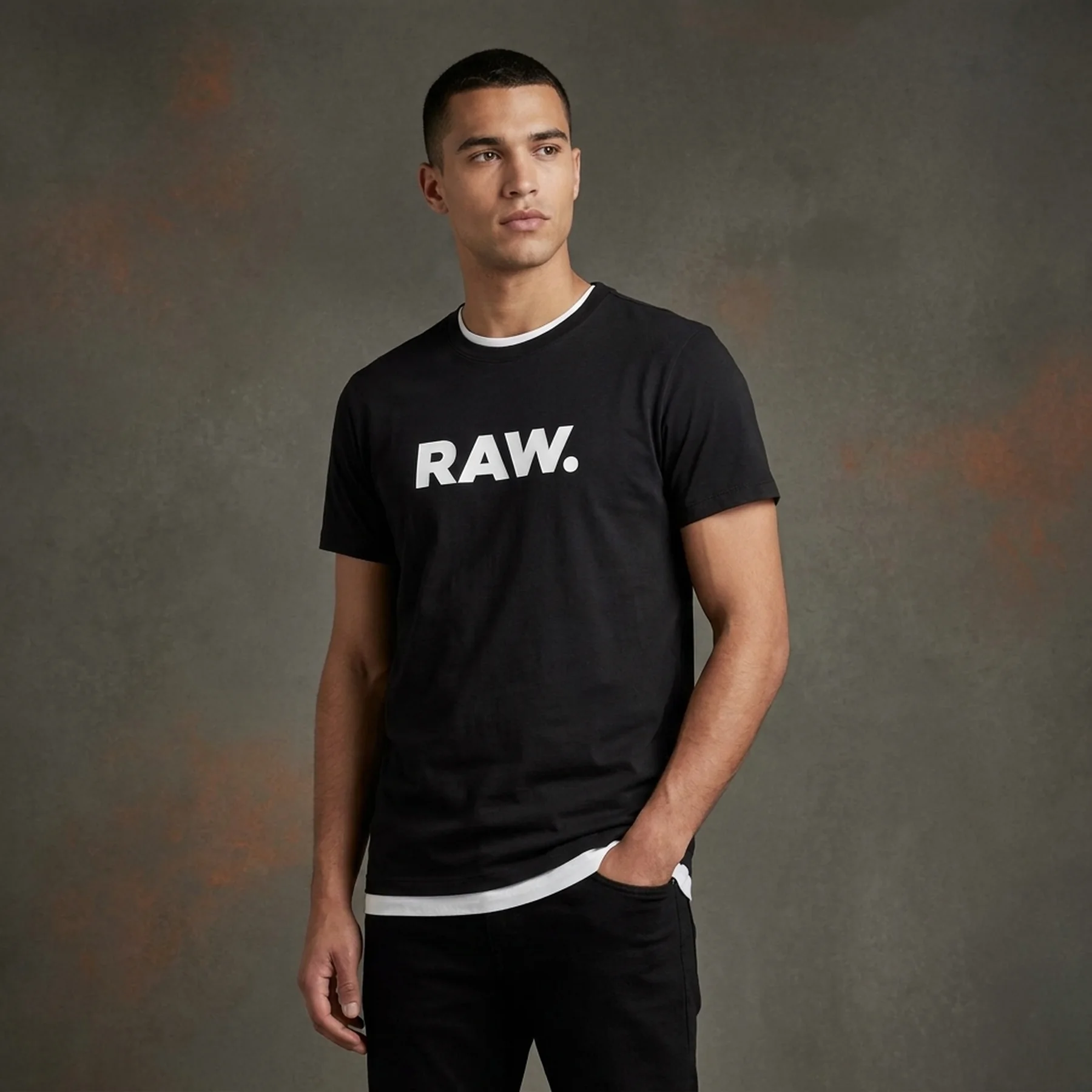 Чорна футболка Holorn G-Star RAW