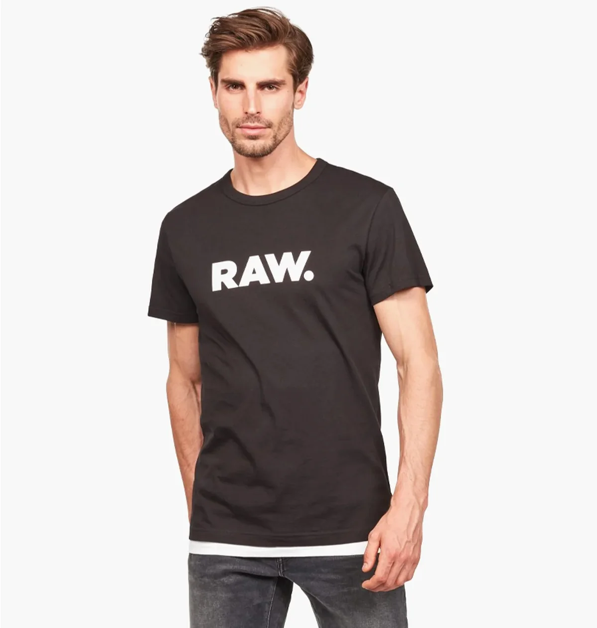 Чорна футболка Holorn G-Star RAW