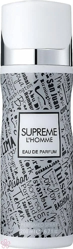 Дезодорант для чоловіків Fragrance World Supreme L Homme 200 мл