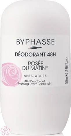 Дезодорант роликовий Byphasse Roll-on deodorant 48h 50 мл Троянда