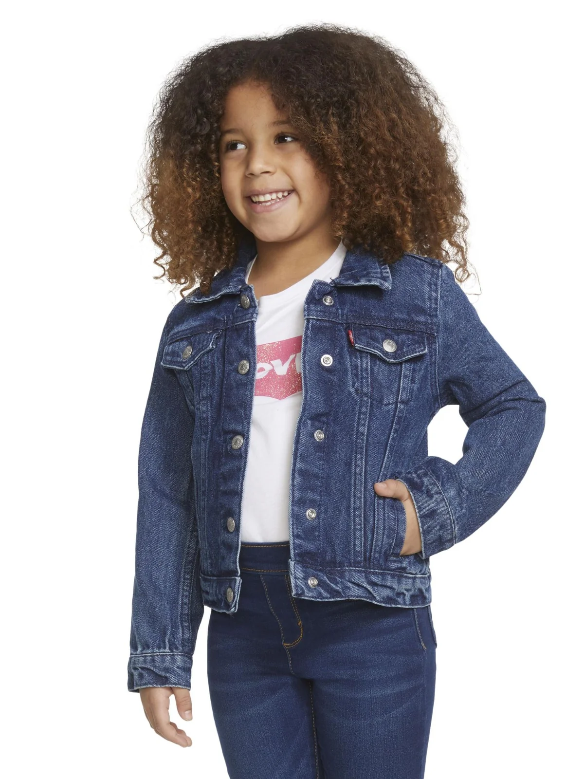 Дитяча джинсова куртка Levi's 1159828046 — Одяг для дівчинки