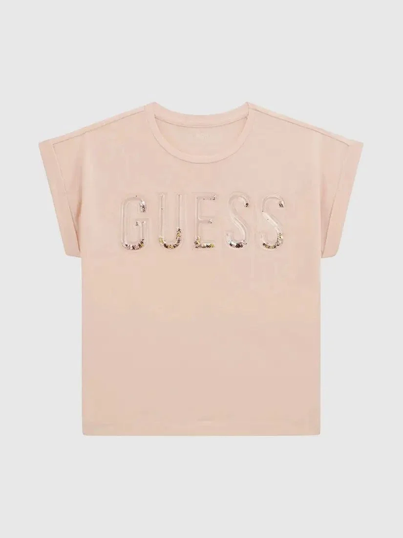 Дитяча футболка Guess з логотипом 1159830857 (Рожевий 8)