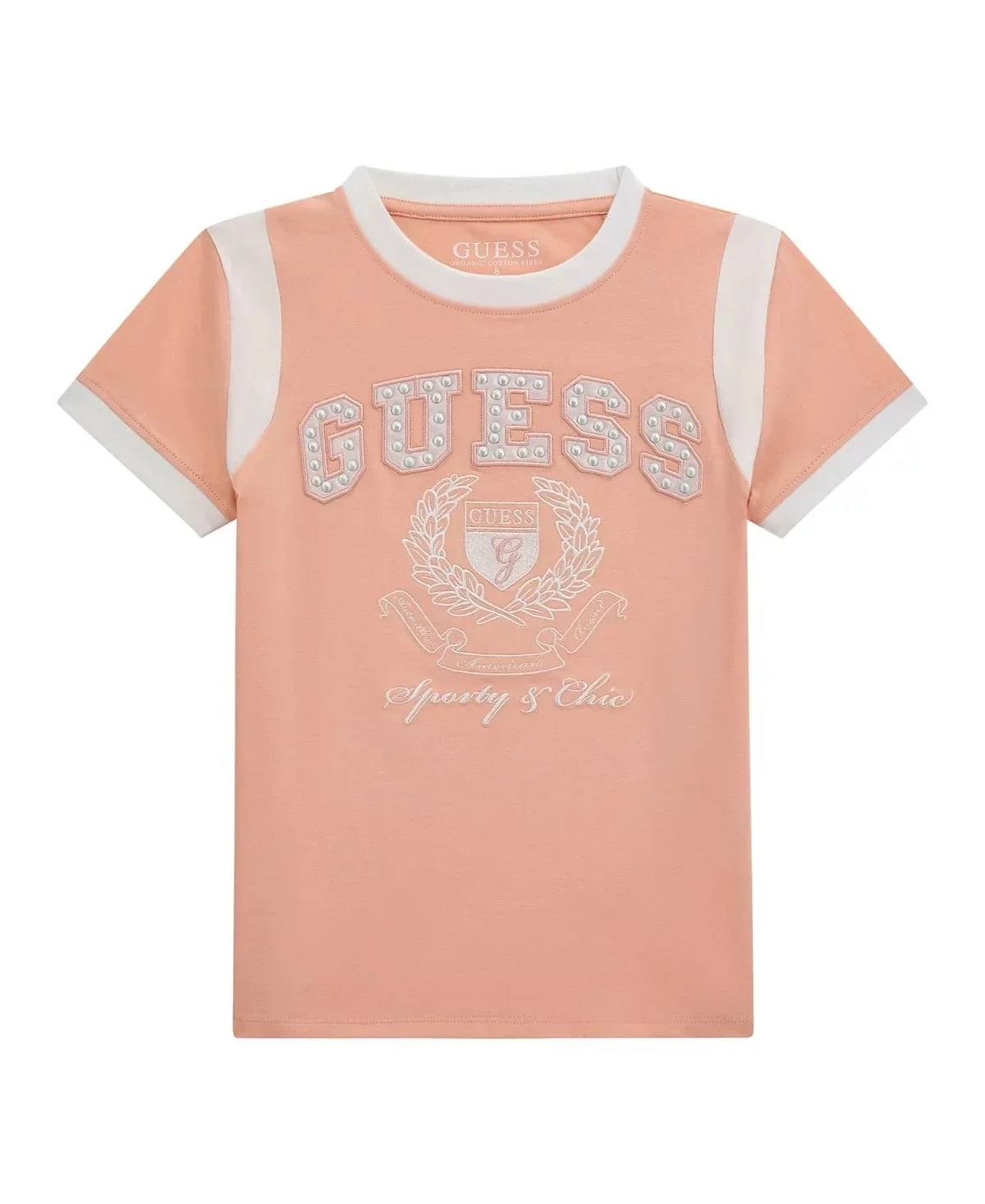 Дитяча футболка Guess з логотипом 1159837444 (Рожевий 8)