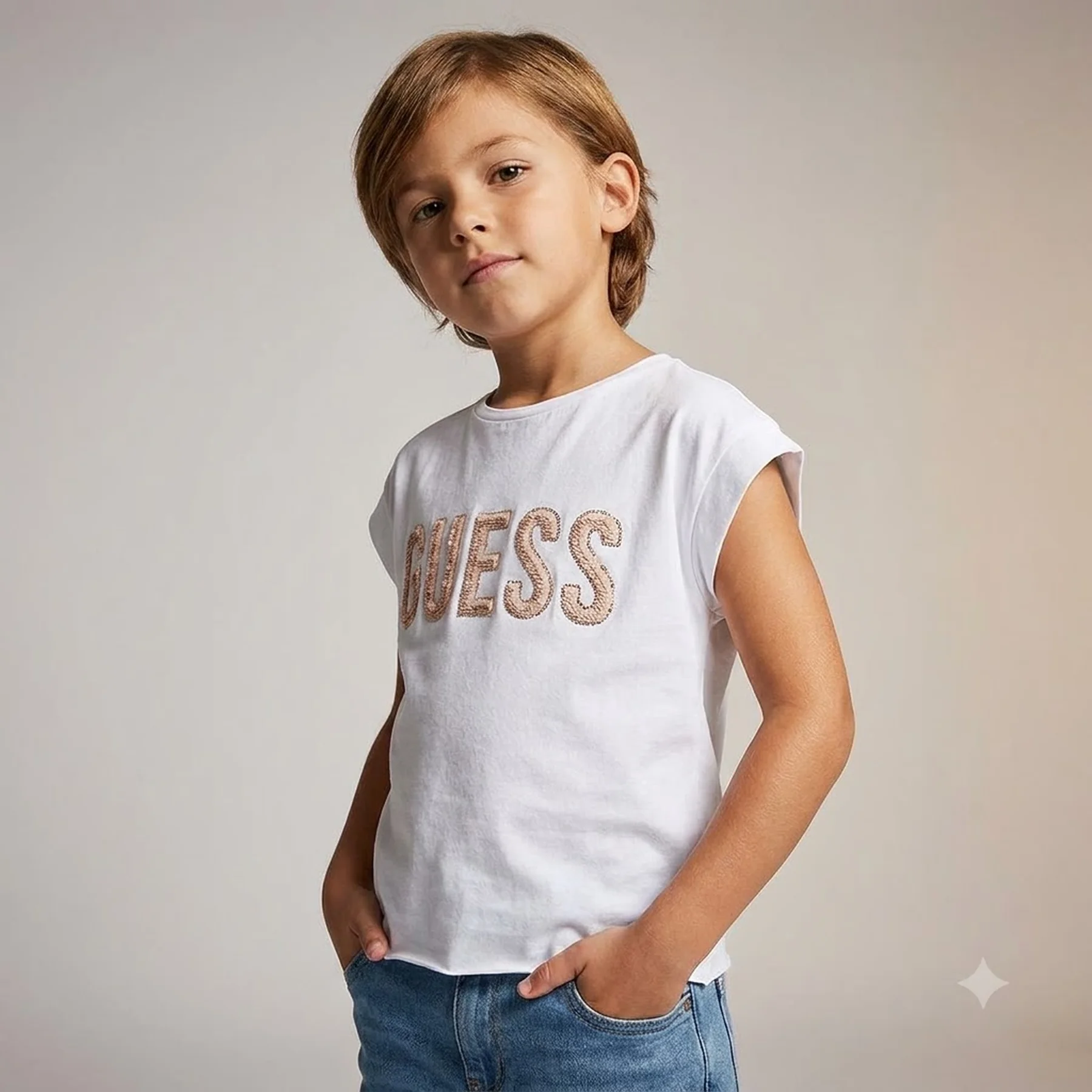Дитяча футболка Guess з логотипом 1159842100