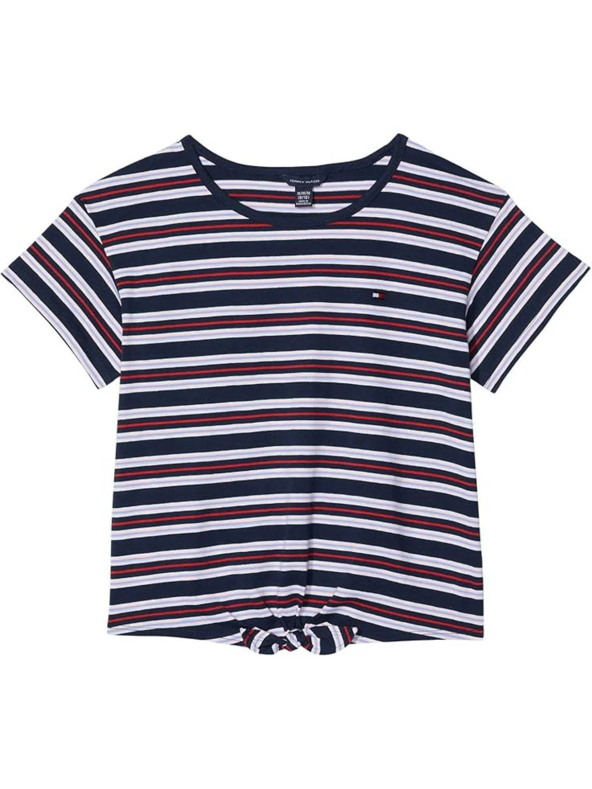 Дитяча футболка Tommy Hilfiger у смужку з вузлом 1159820632