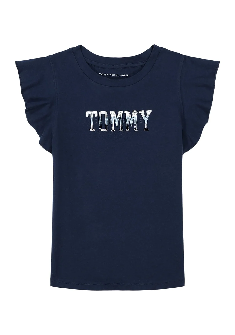 Дитяча футболка Tommy Hilfiger з логотипом з паєток 1159843124