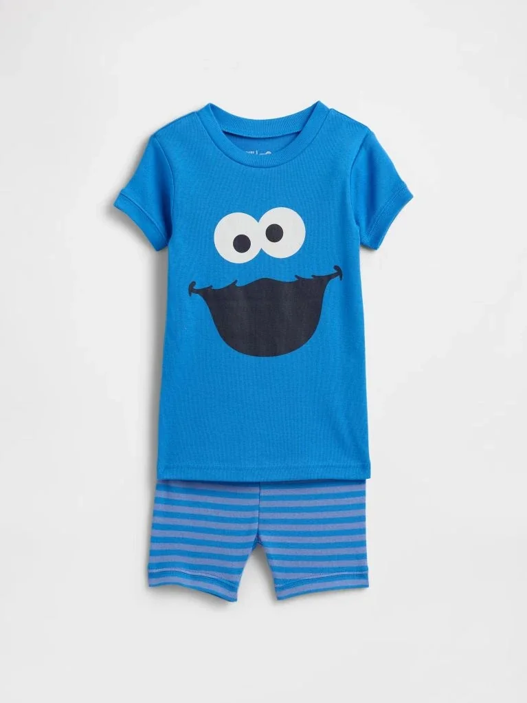 Дитяча піжама Sesame Street GAP футболка та шорти 1159844883