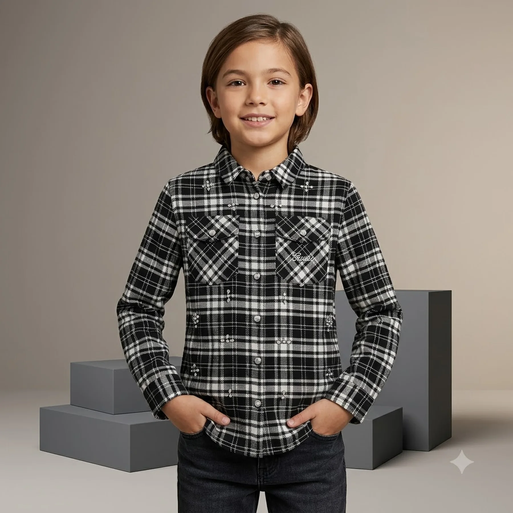 Дитяча сорочка GUESS з оздобленням камінням 1159837564
